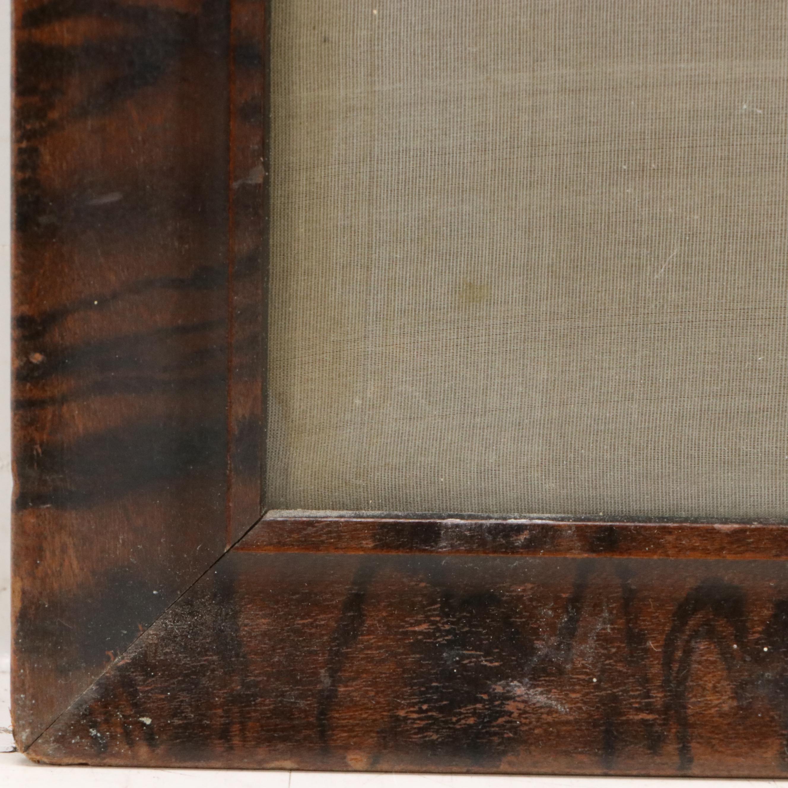 East Asian School Gouache Painting of Cranes and Pine Tree