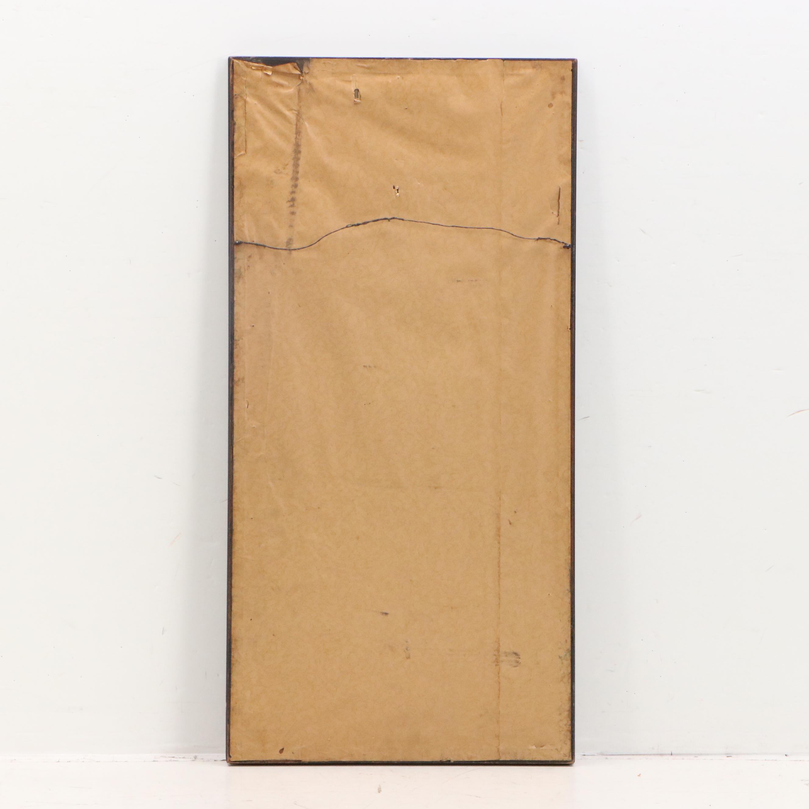 East Asian School Gouache Painting of Cranes and Pine Tree