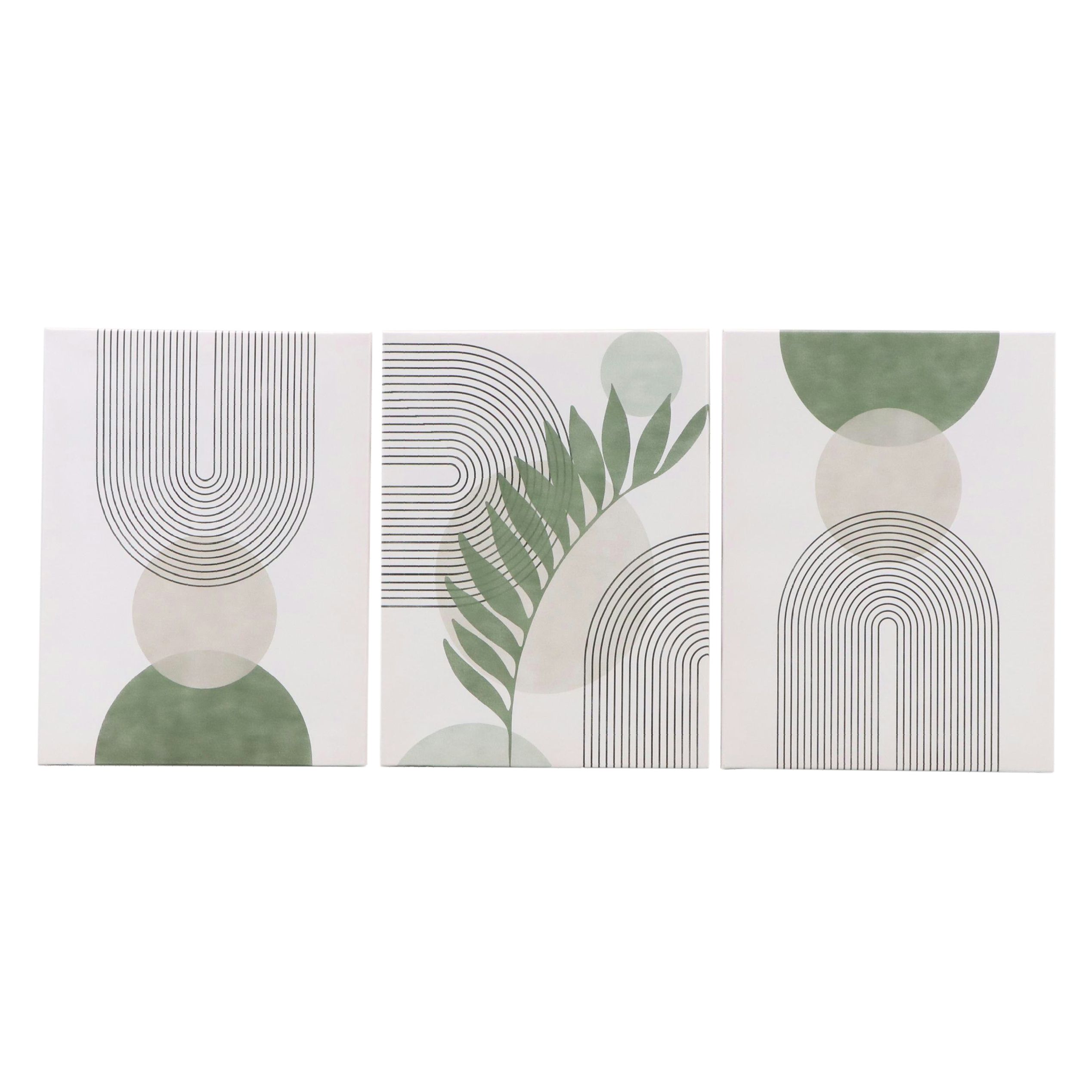 Minimalist Abstract Giclées with Botanical Motif, 21st Century