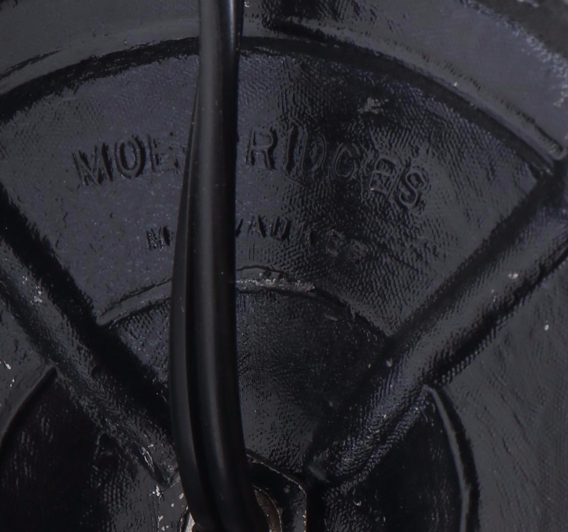 Moe-Bridges Spelter Table Lamp with Reverse-Painted Glass Shade