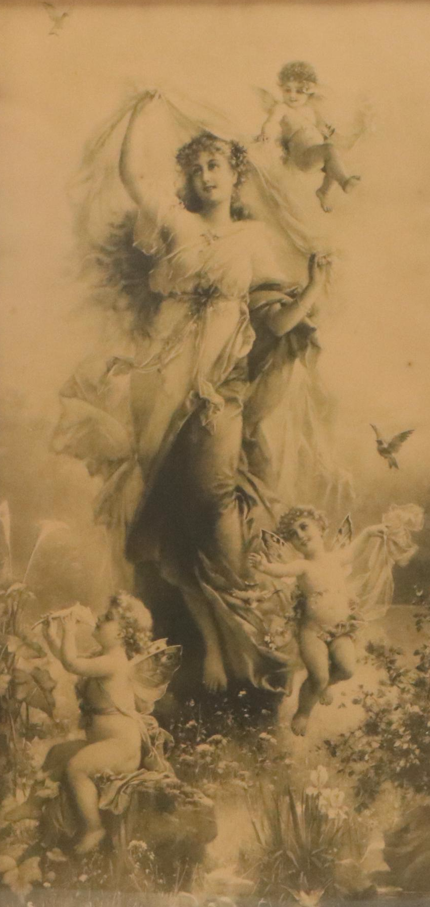 Photogravure After Hans Zatzka "Spring Fantasy," 20th Century