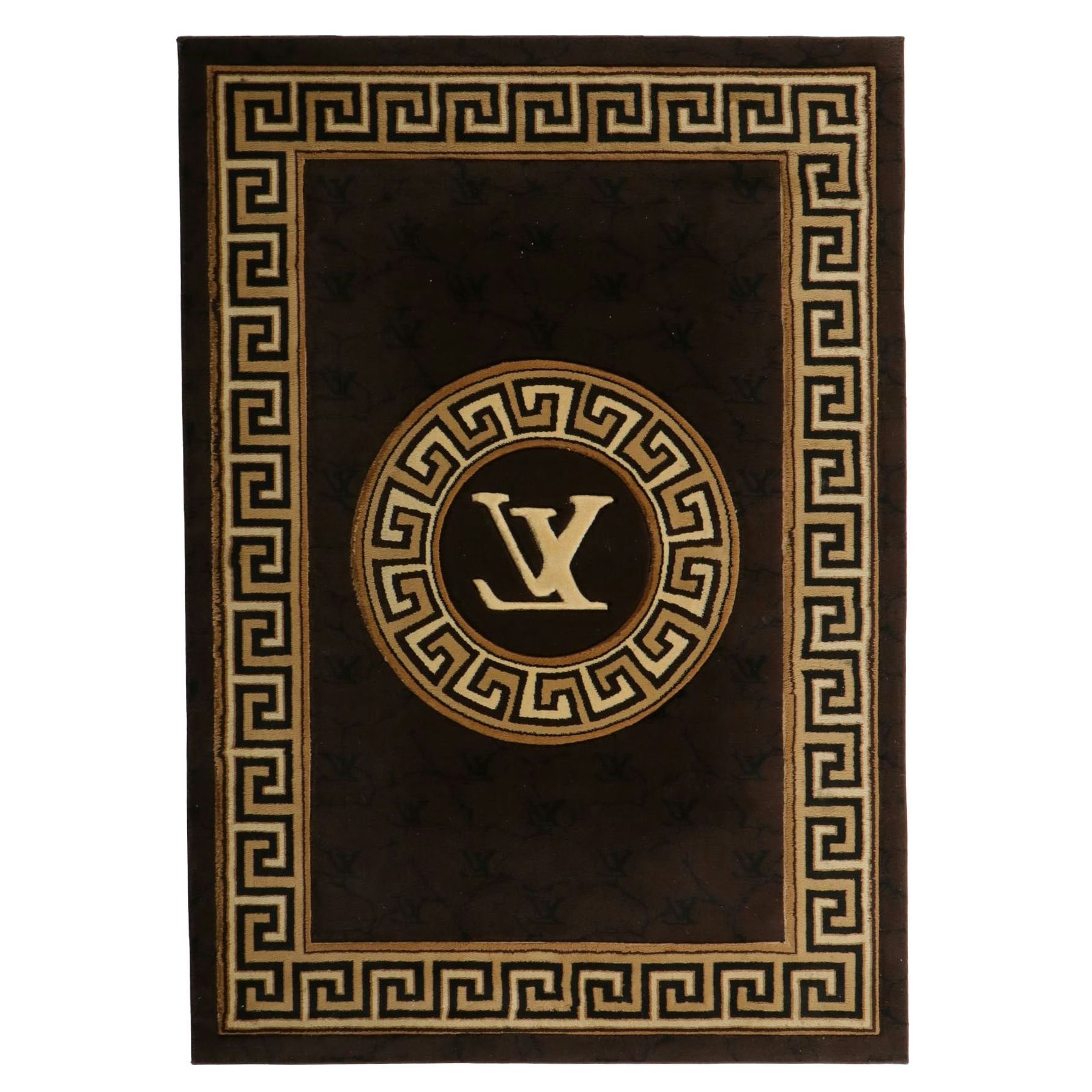 5'3 x 7'6 Hand-Knotted Greek Key Area Rug