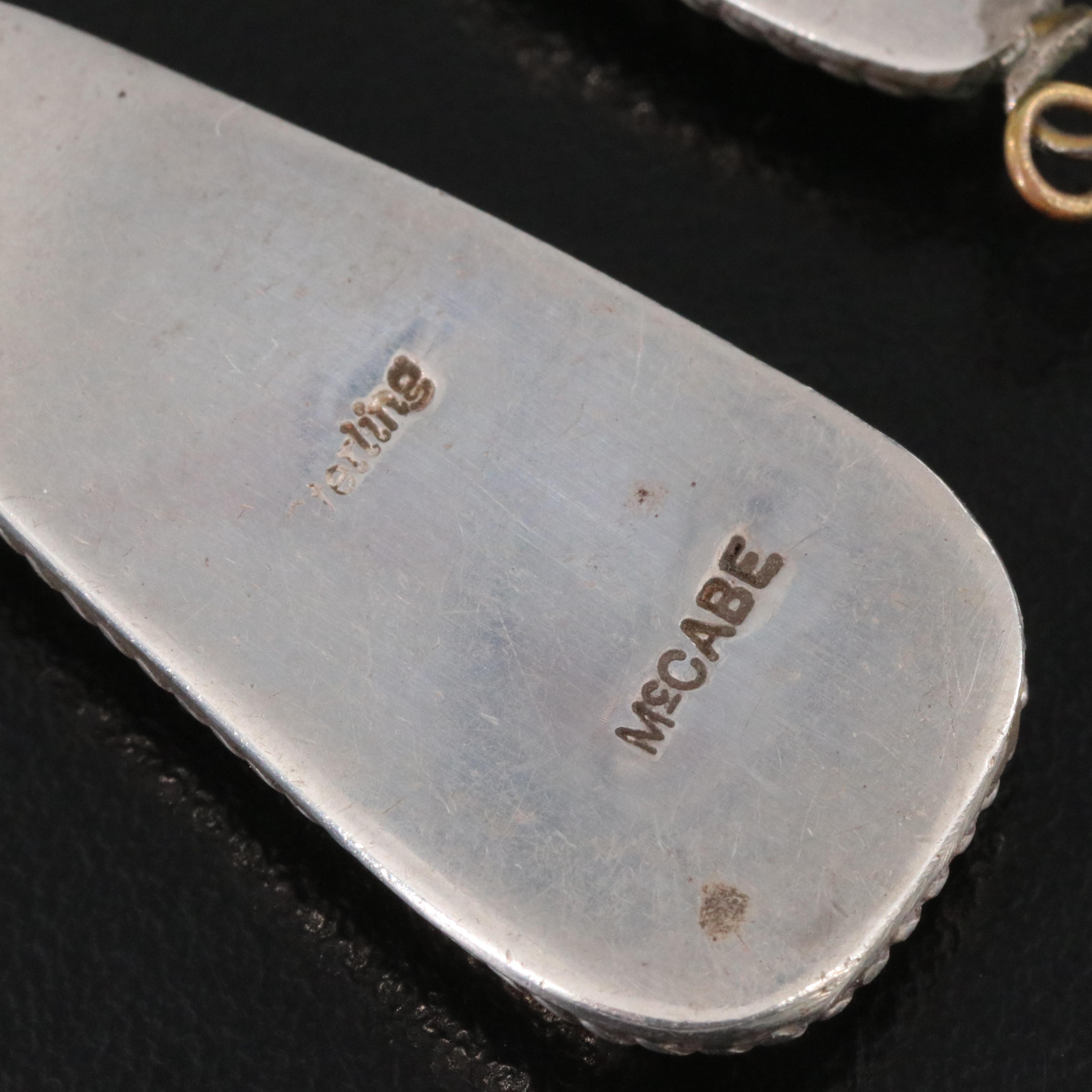 Southwestern Signed Sterling Turquoise Earrings