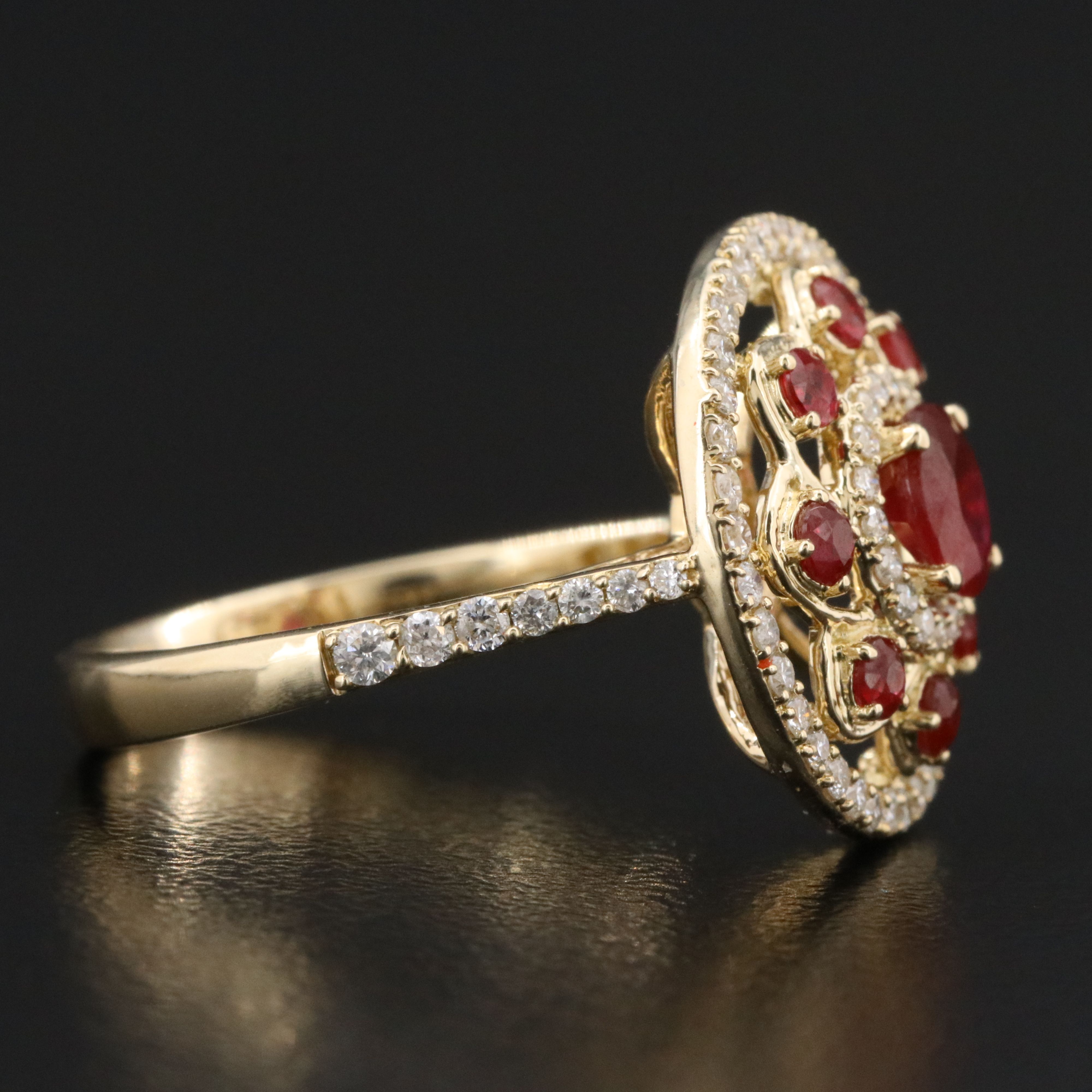 14K Ruby and Diamond Ring
