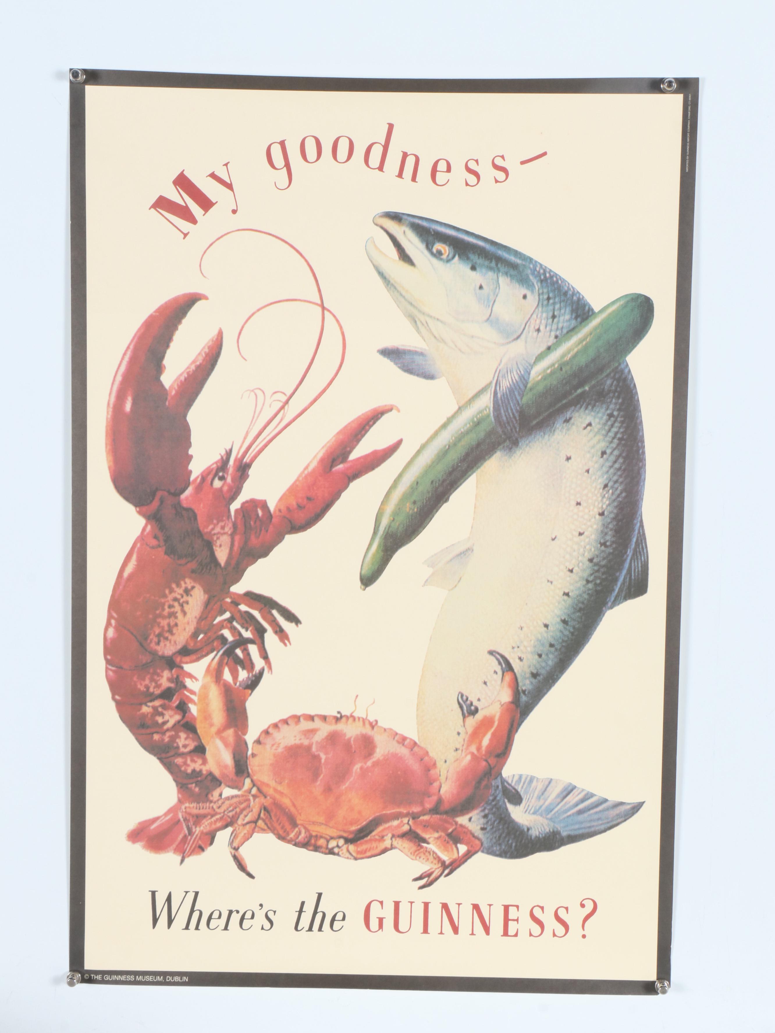 Dublin Guinness Museum "My Goodness My Guinness" Retro Style Posters