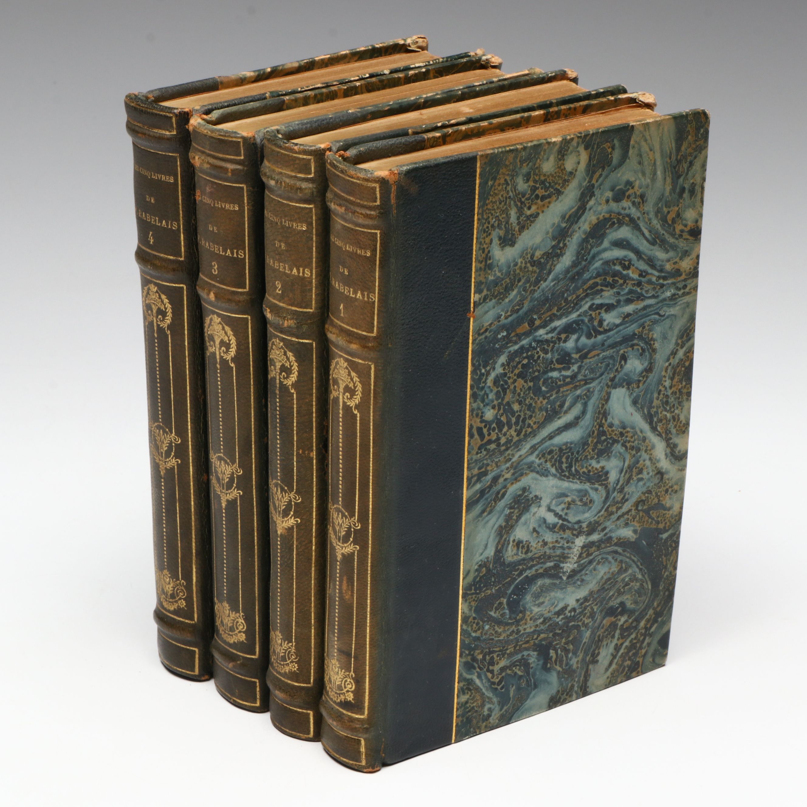 "Les cinq livres de F. Rabelais" Partial Set, Early 20th Century