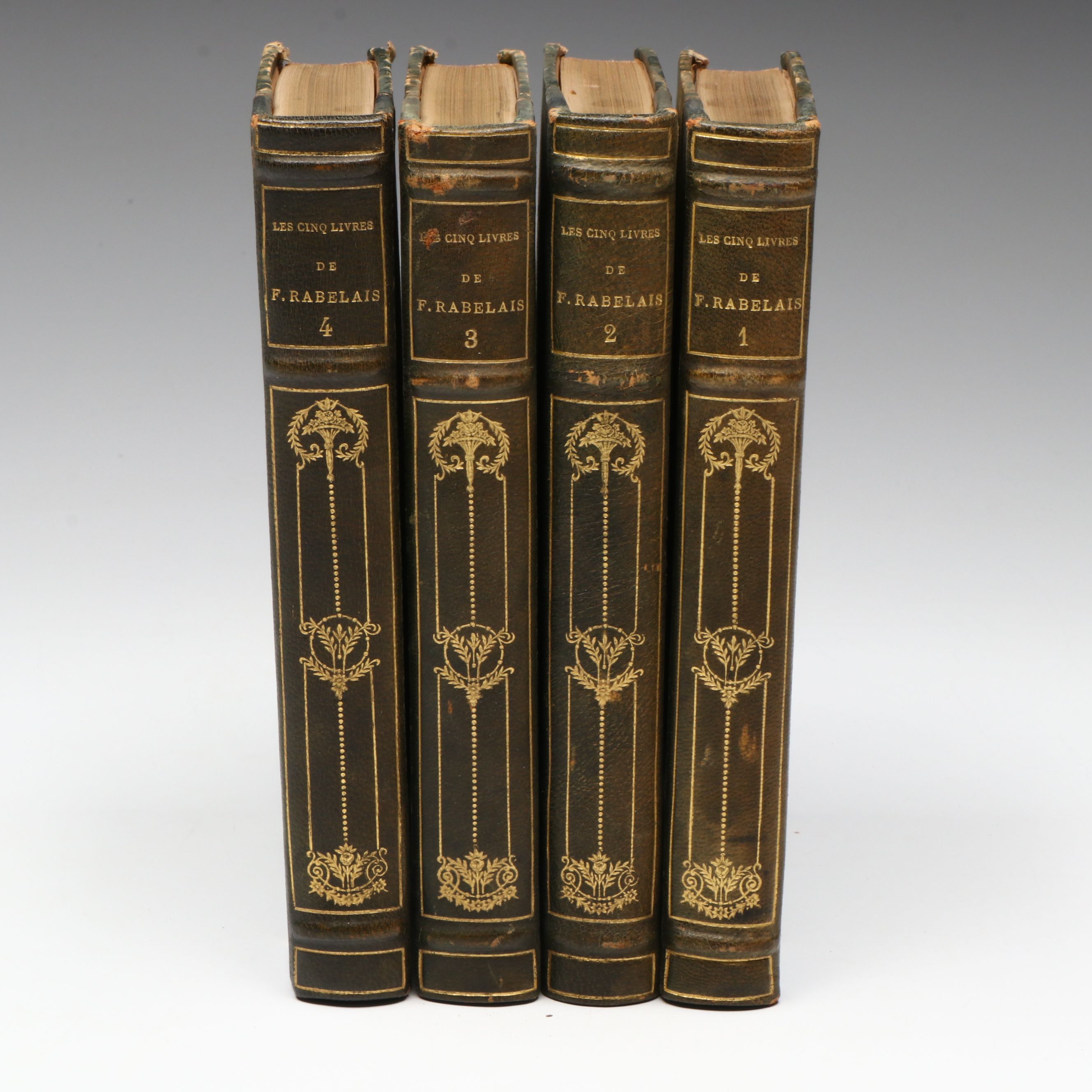 "Les cinq livres de F. Rabelais" Partial Set, Early 20th Century