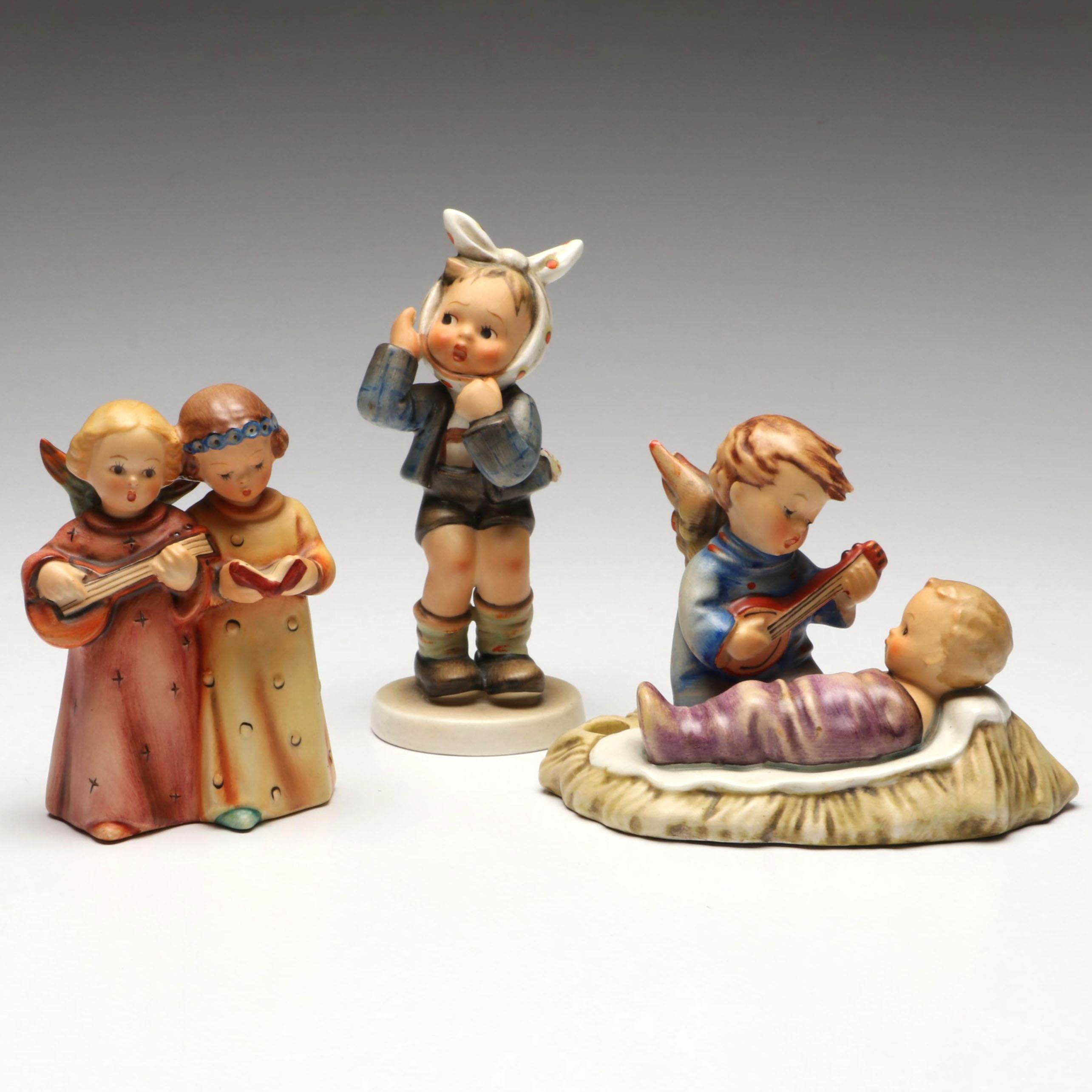 Goebel "Boy with Toothache," "Angelic Song" and "Heavenly Lullaby" Hummels