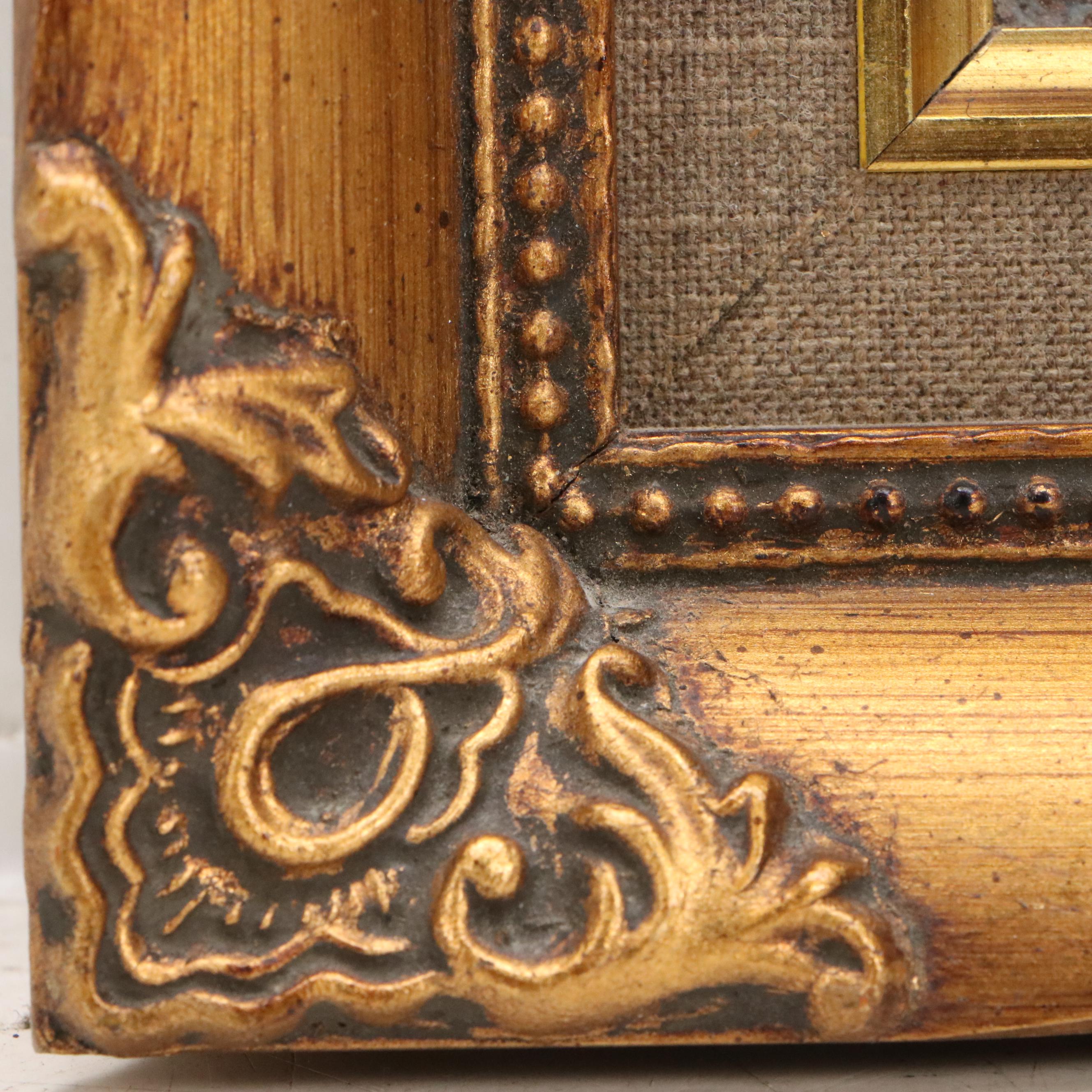 Oil Painting of Parisian Street Scene, Mid-20th Century