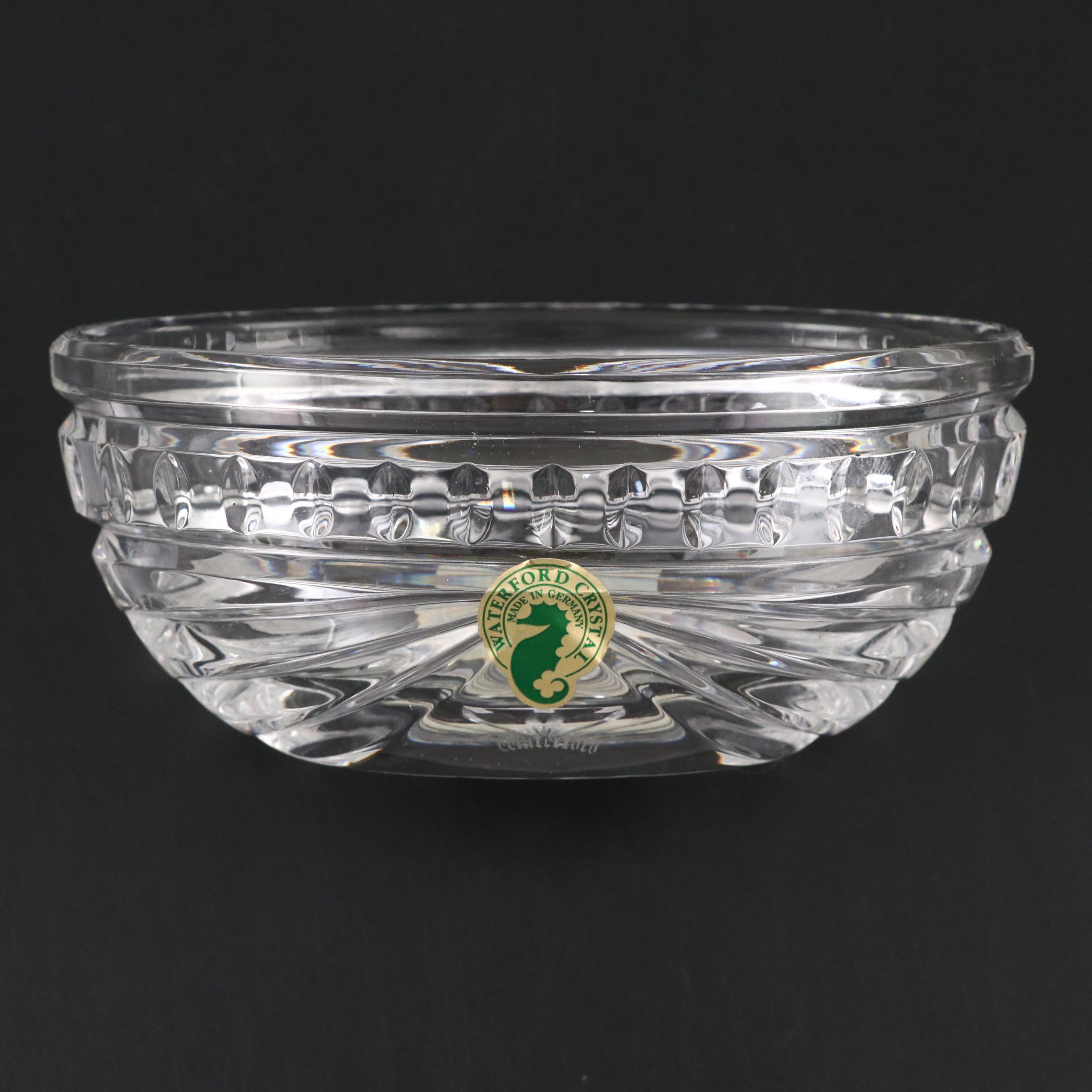 Waterford Crystal Bowl and Shaker with Other Etched Crystal Vase