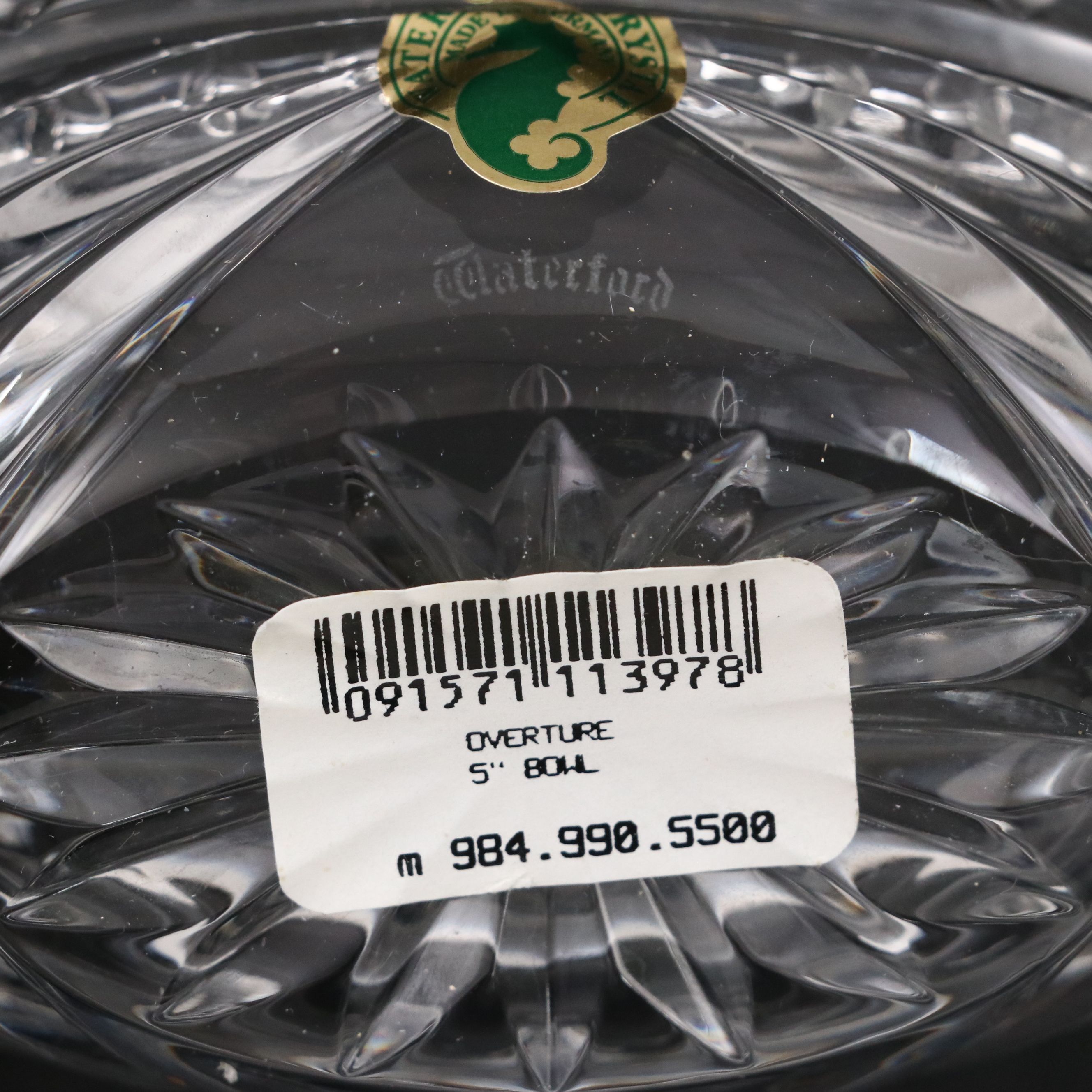 Waterford Crystal Bowl and Shaker with Other Etched Crystal Vase