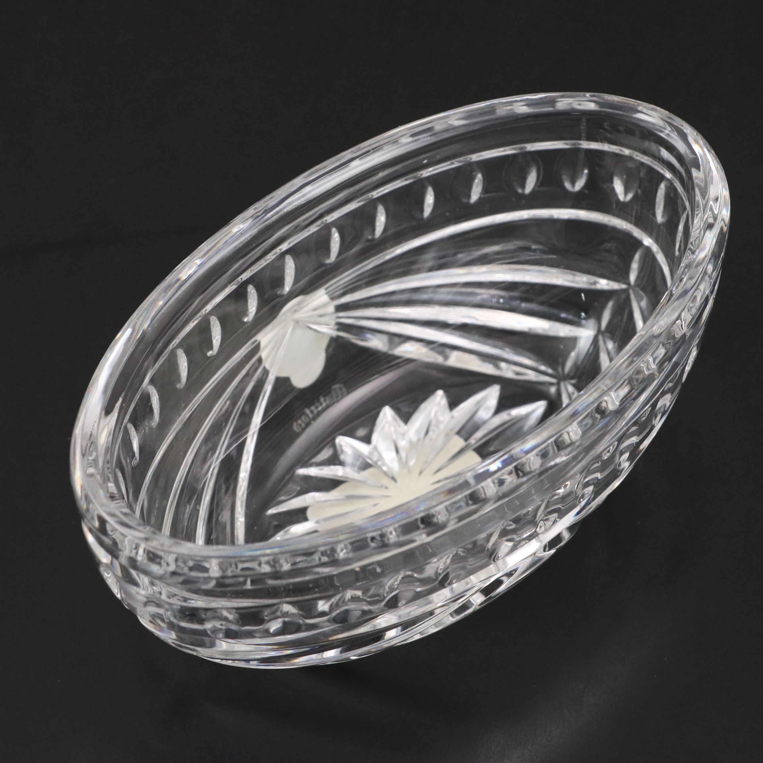 Waterford Crystal Bowl and Shaker with Other Etched Crystal Vase