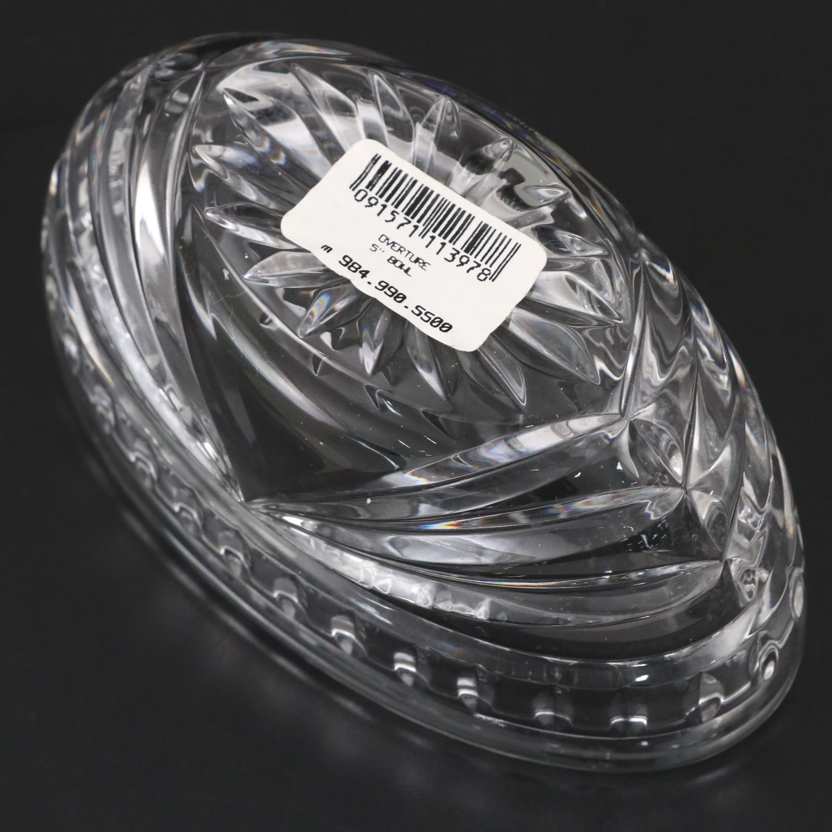 Waterford Crystal Bowl and Shaker with Other Etched Crystal Vase