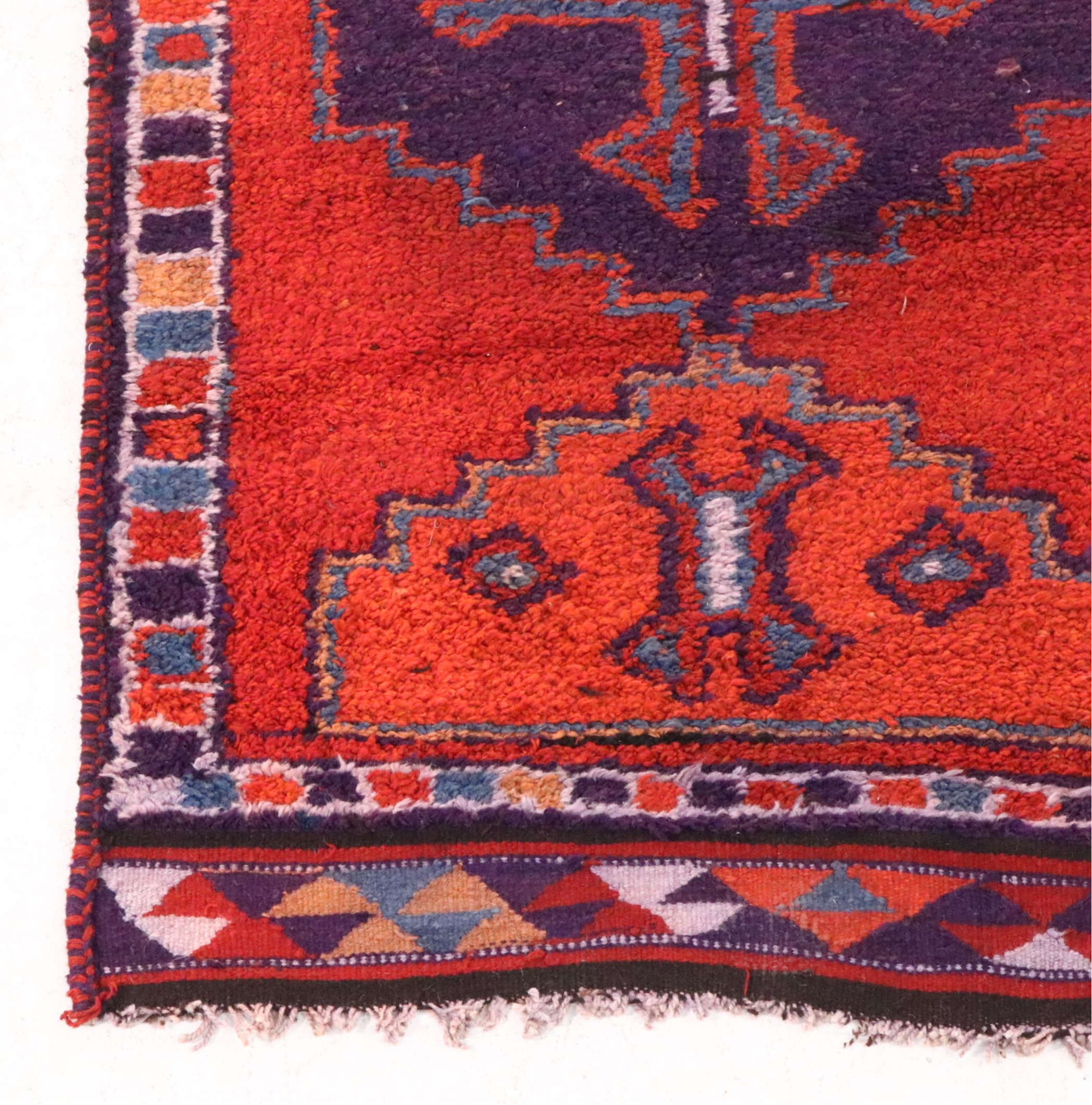 3'10 x 12'7 Hand-Knotted Turkish Village Long Rug
