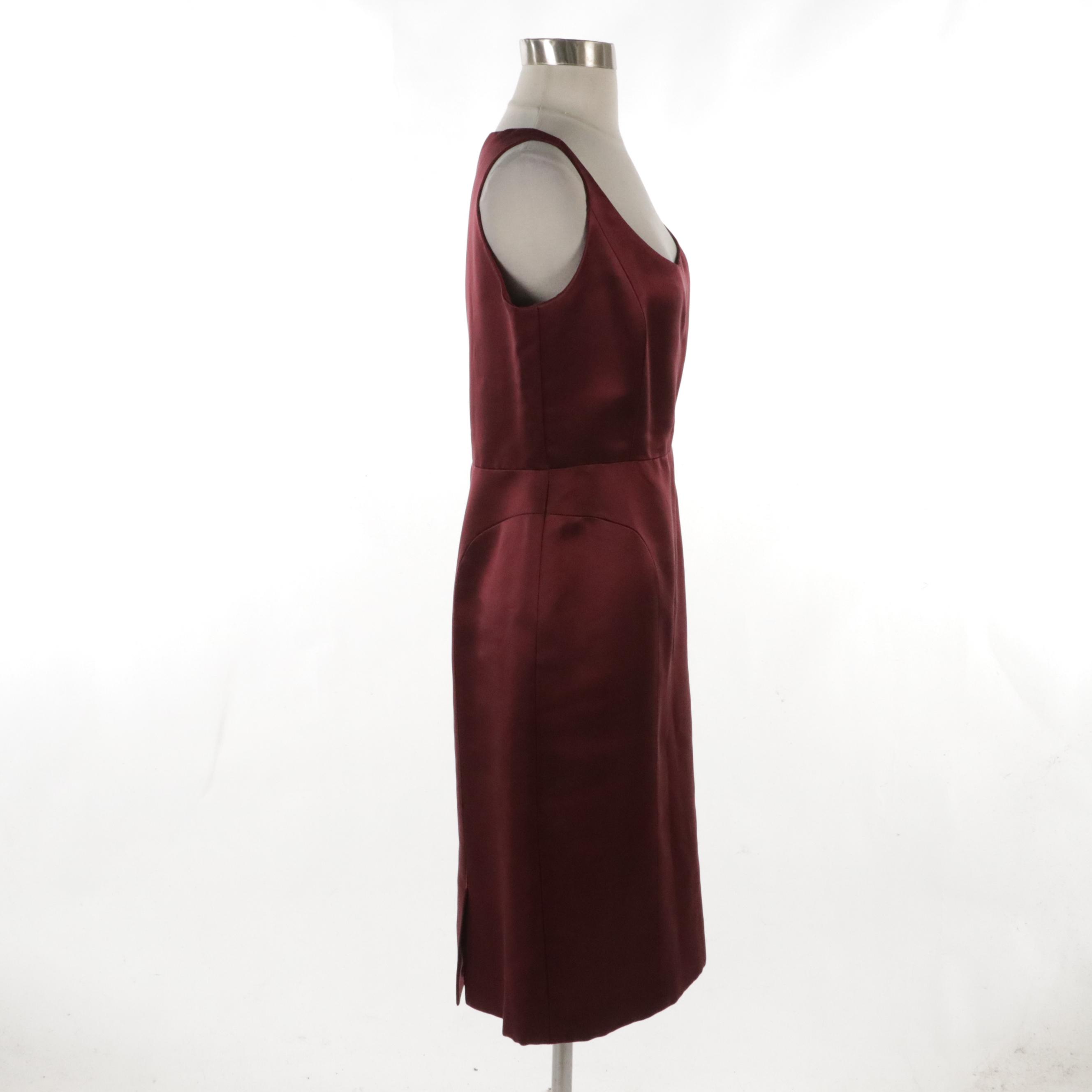Oscar de La Renta Vintage Wine Red Silk Evening Dress