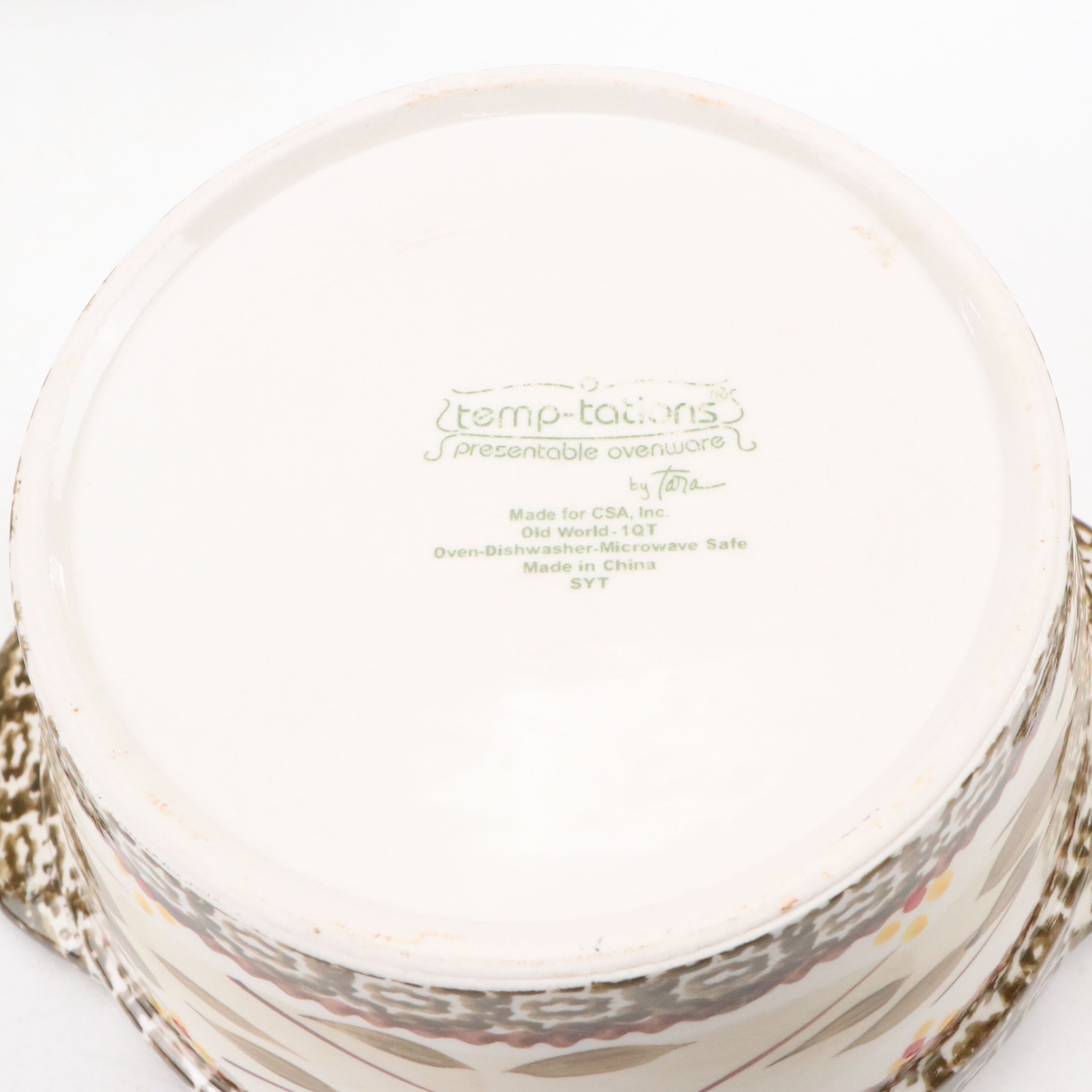 Temp-tations "Old World" and "Floral Embroidery" Ceramic Serveware