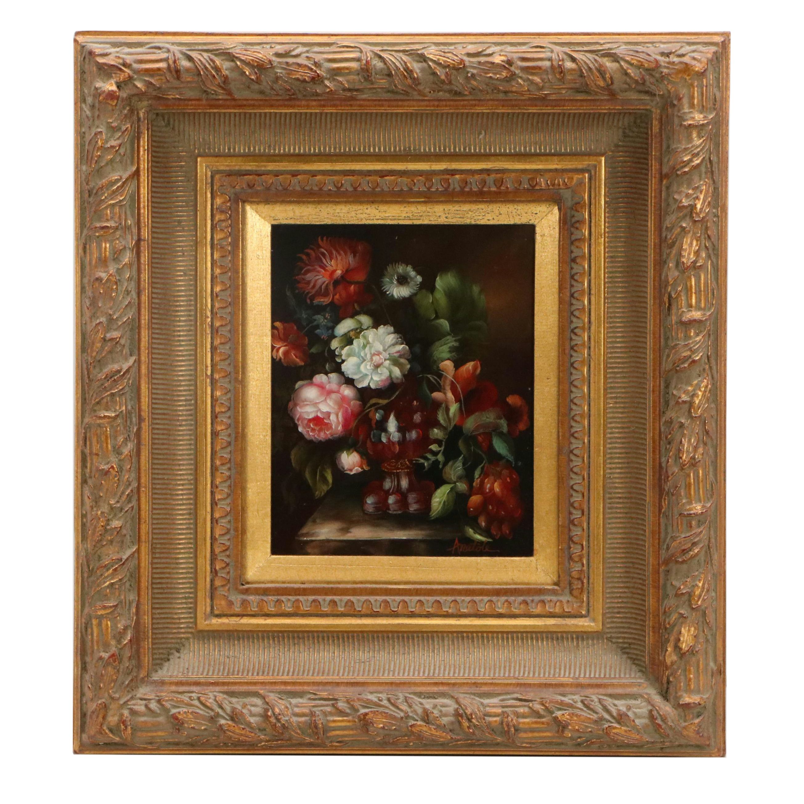 Anatole Dutch Style Floral Still Life Oil Painting