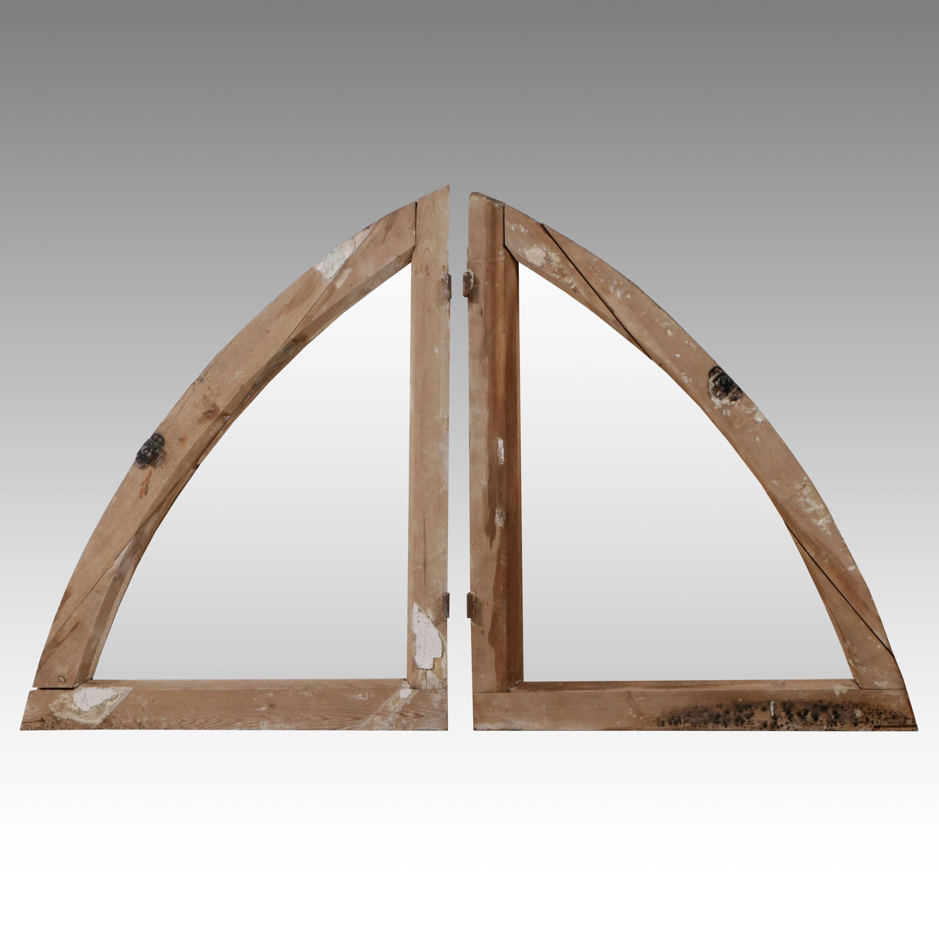 Pair of Reclaimed Wood Window Casement Mirrors