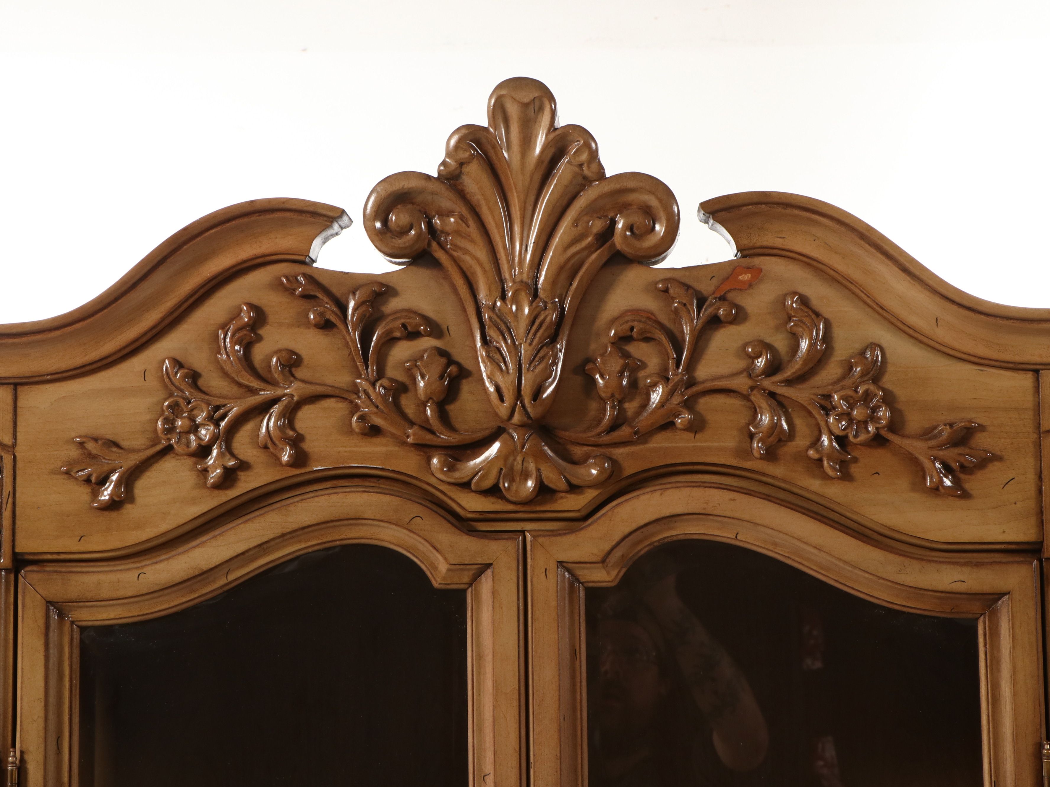 Union Furniture Baroque Style Bleached Walnut China Cabinet