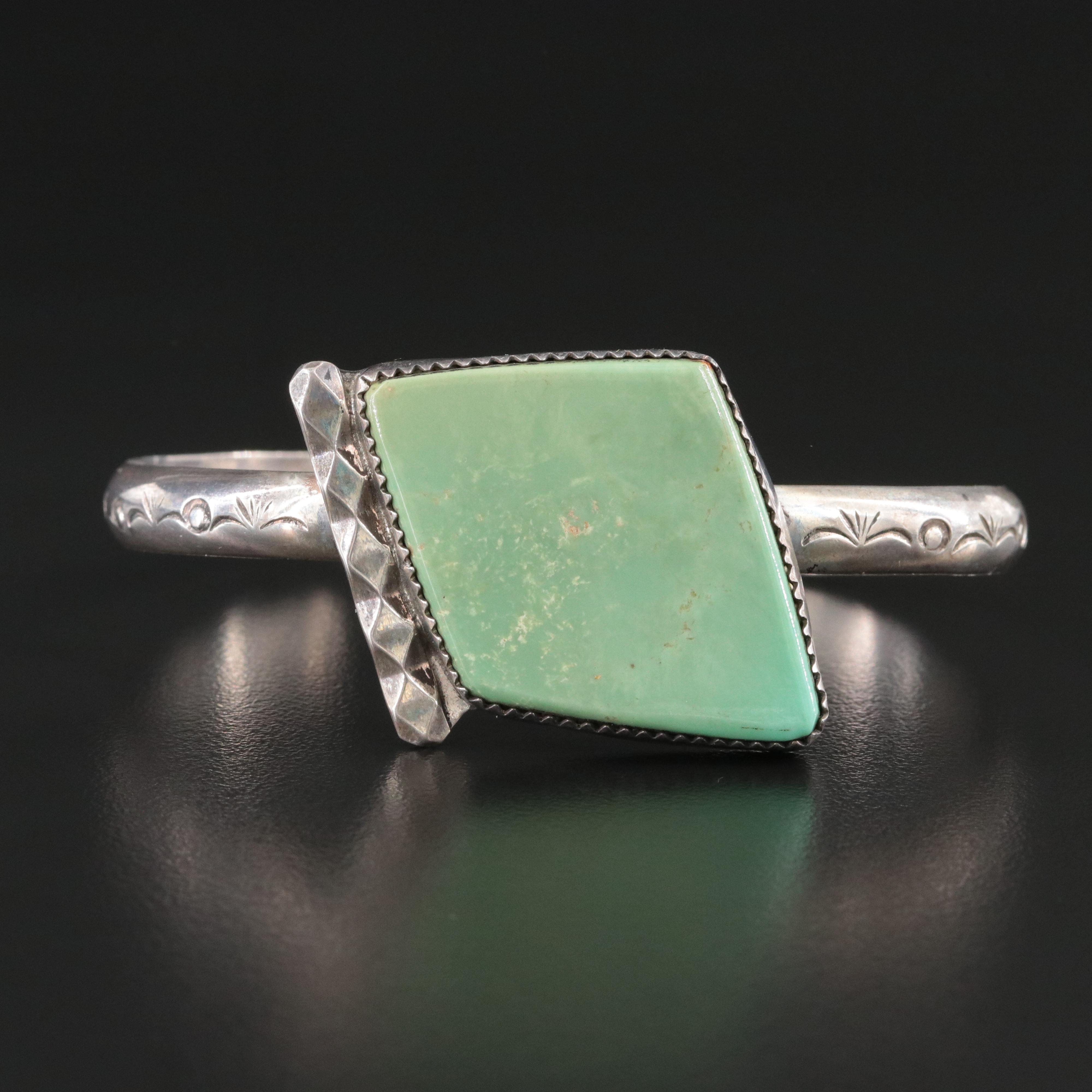 Southwestern Sterling Turquoise Cuff