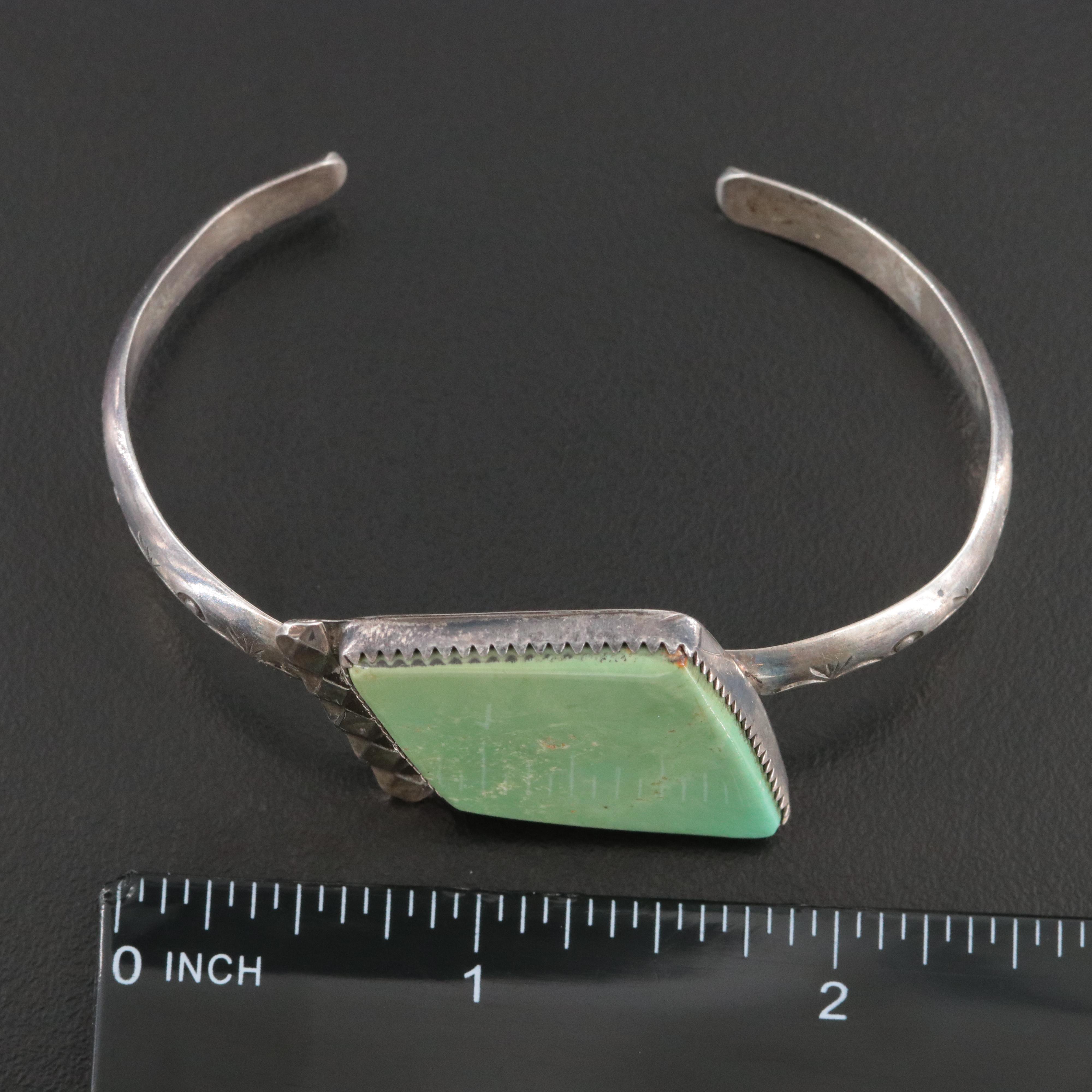 Southwestern Sterling Turquoise Cuff