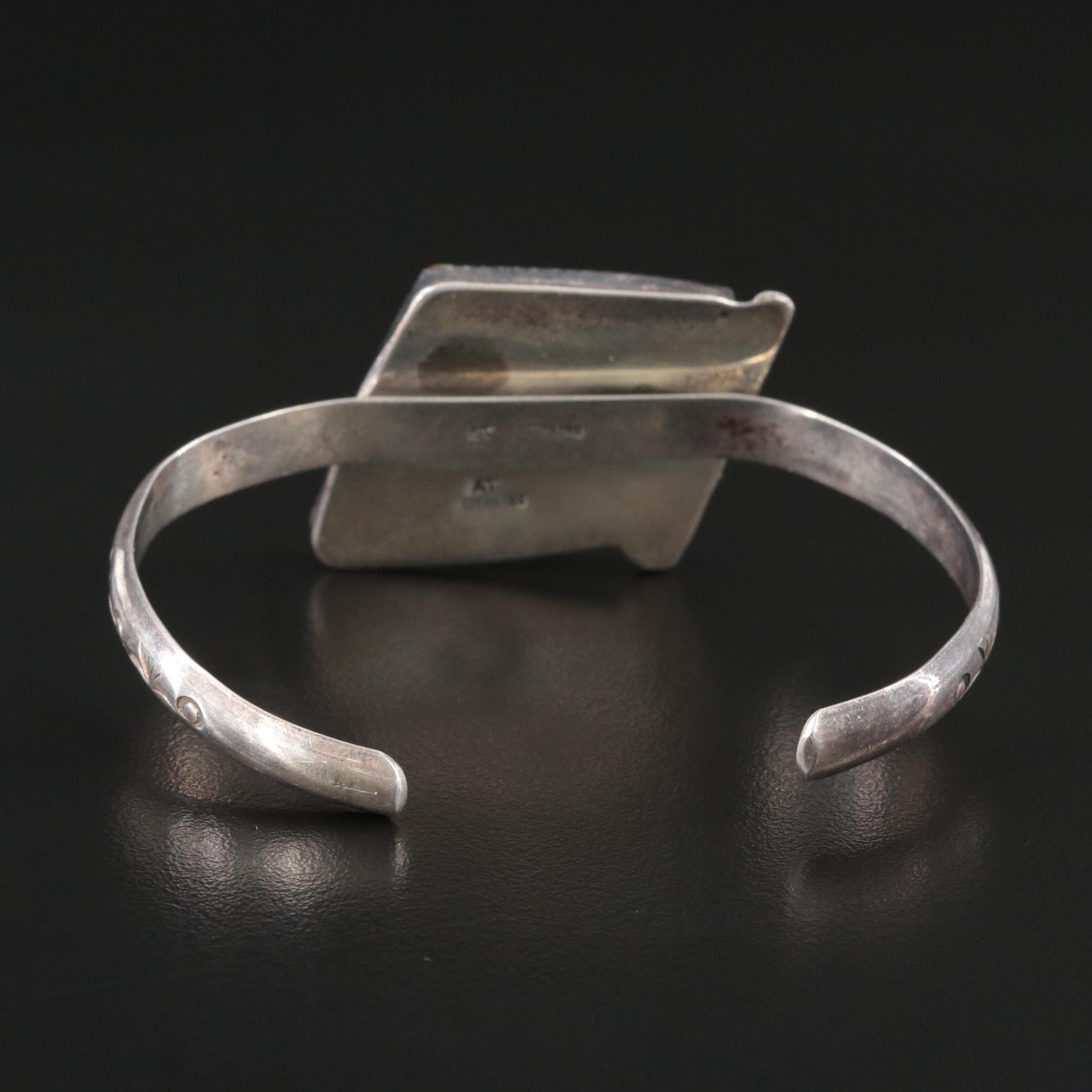 Southwestern Sterling Turquoise Cuff