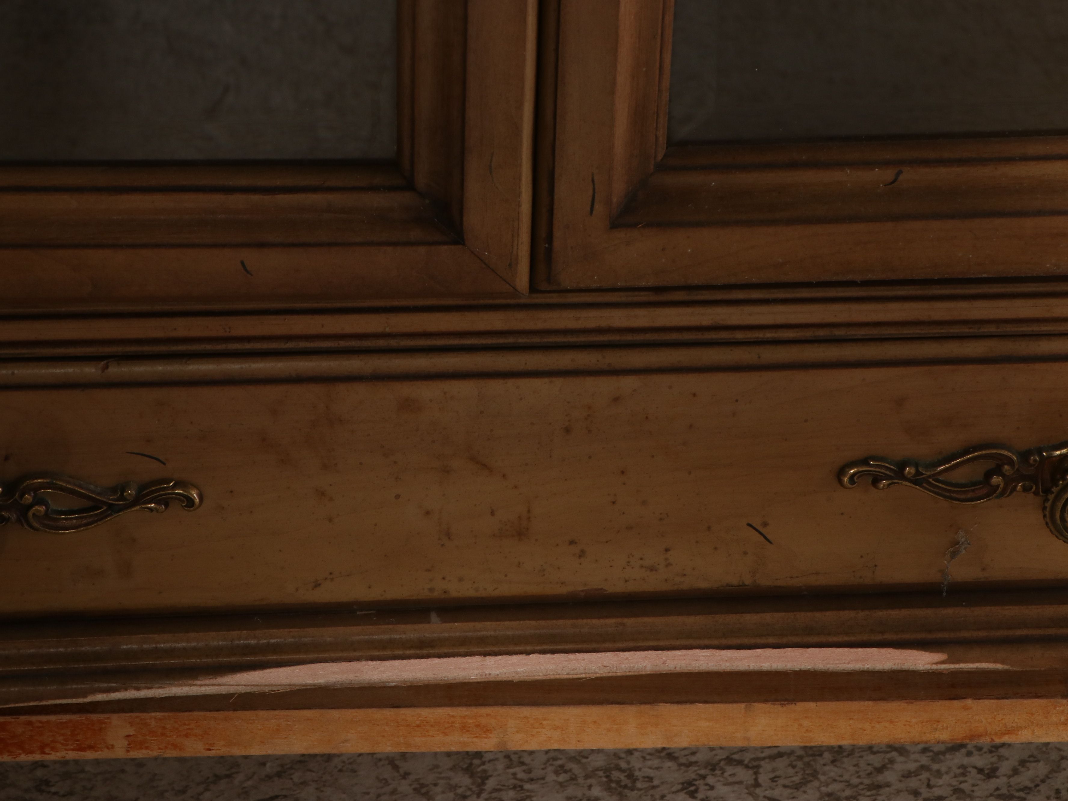 Union Furniture Baroque Style Bleached Walnut China Cabinet