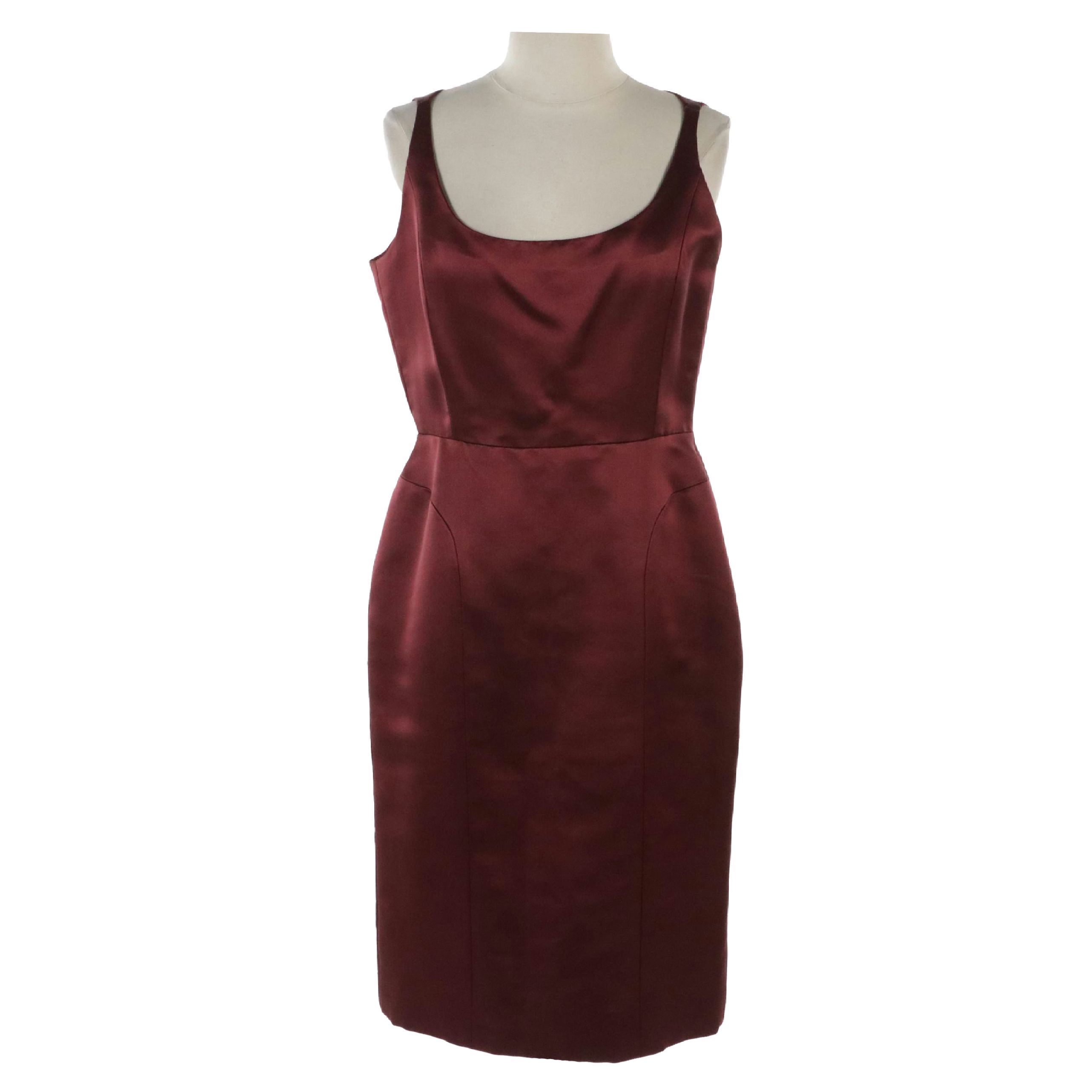 Oscar de La Renta Vintage Wine Red Silk Evening Dress