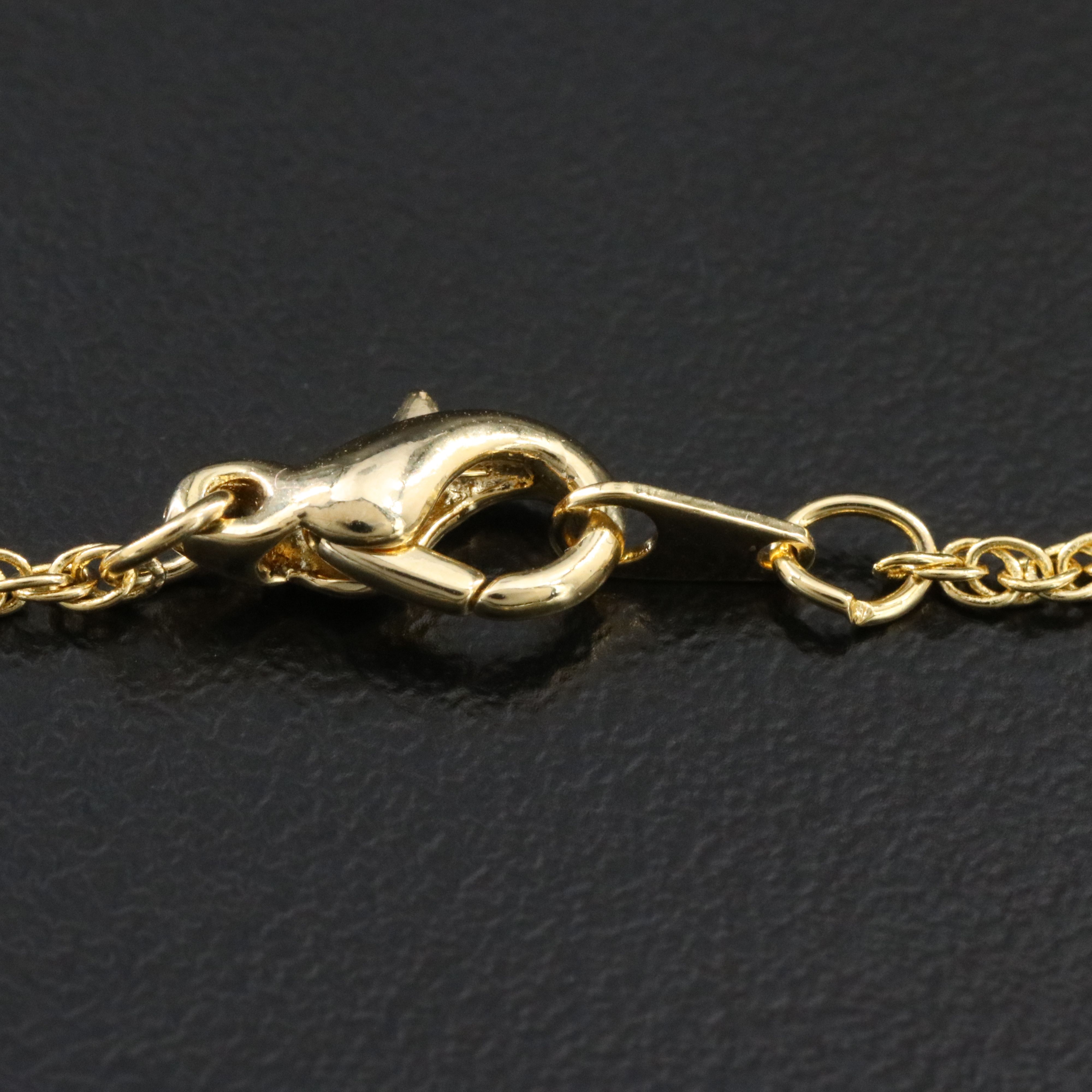 Cursive Letter "D" Pendant Necklace with Chip Diamond Accent