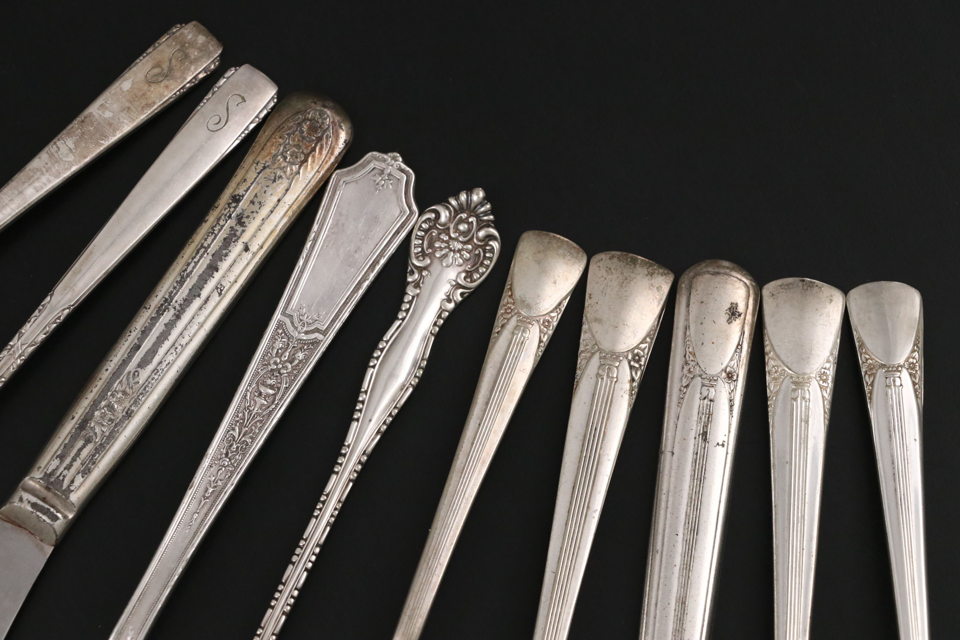 International Silver "Bouquet-Embassy" with Other American Silver Plate Flatware