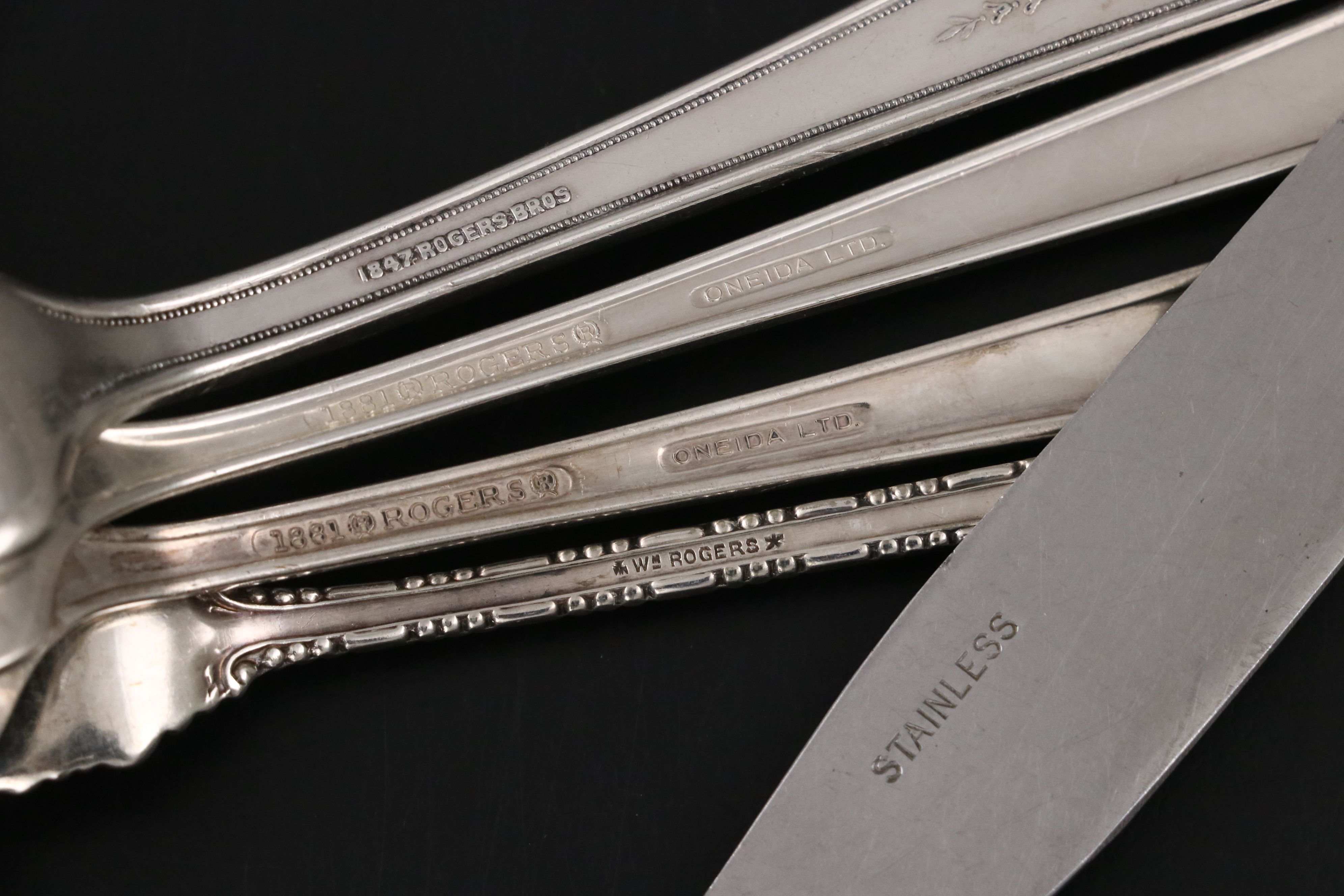 International Silver "Bouquet-Embassy" with Other American Silver Plate Flatware