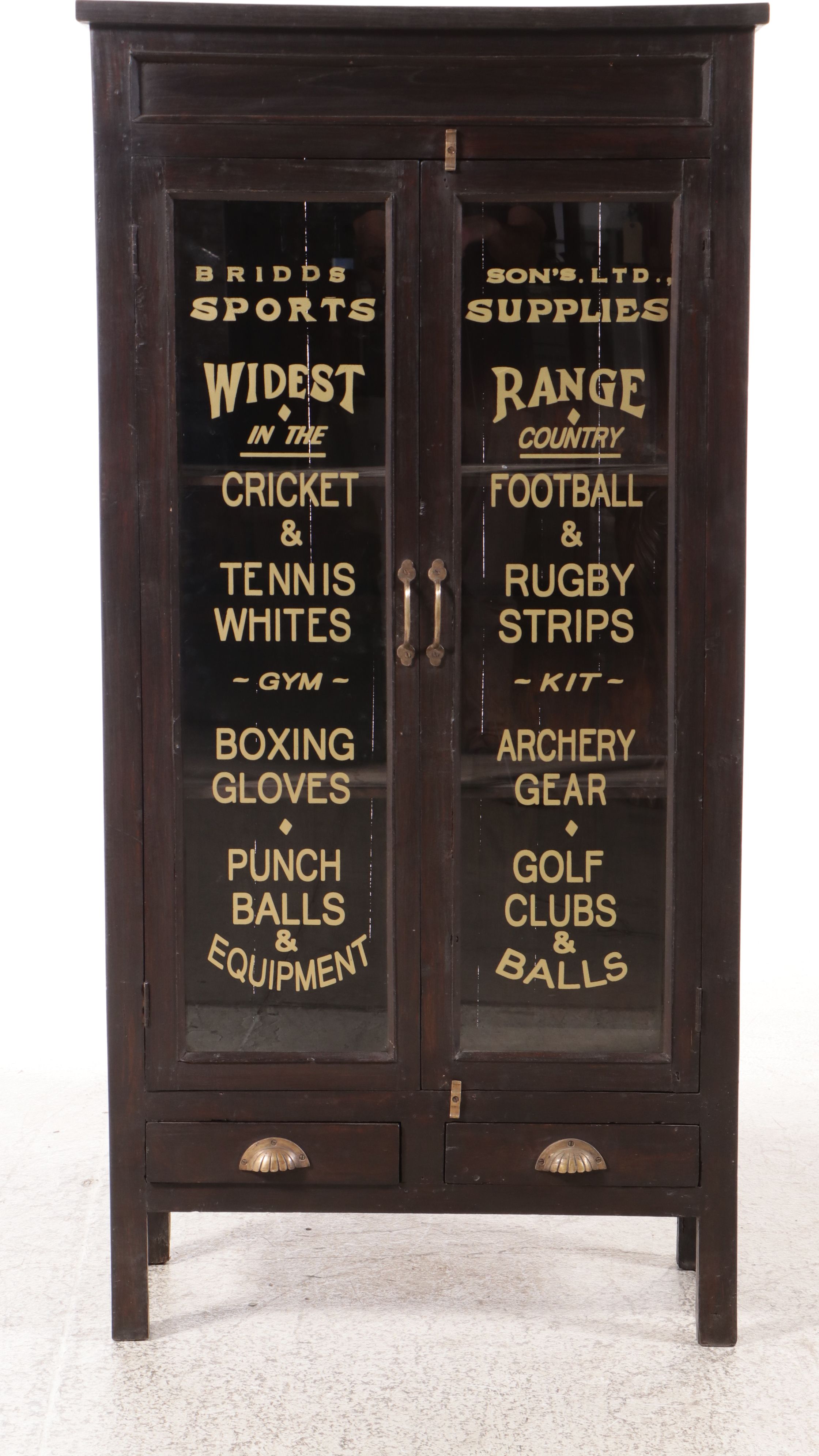 Bridds Son's Ltd. Sports Supplies Cabinet