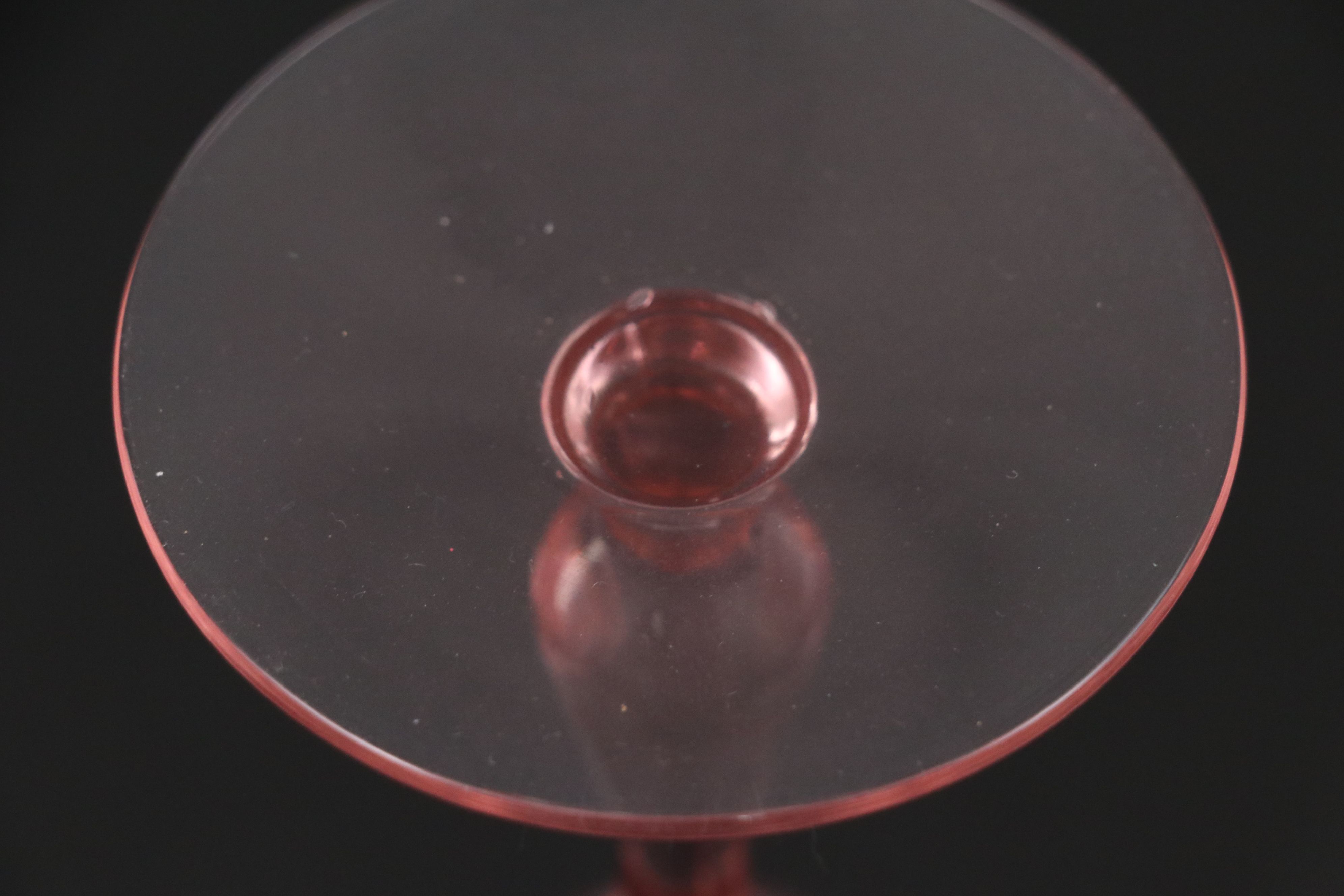 Fry Neoclassical Style Pink Depression Glass Water Goblets