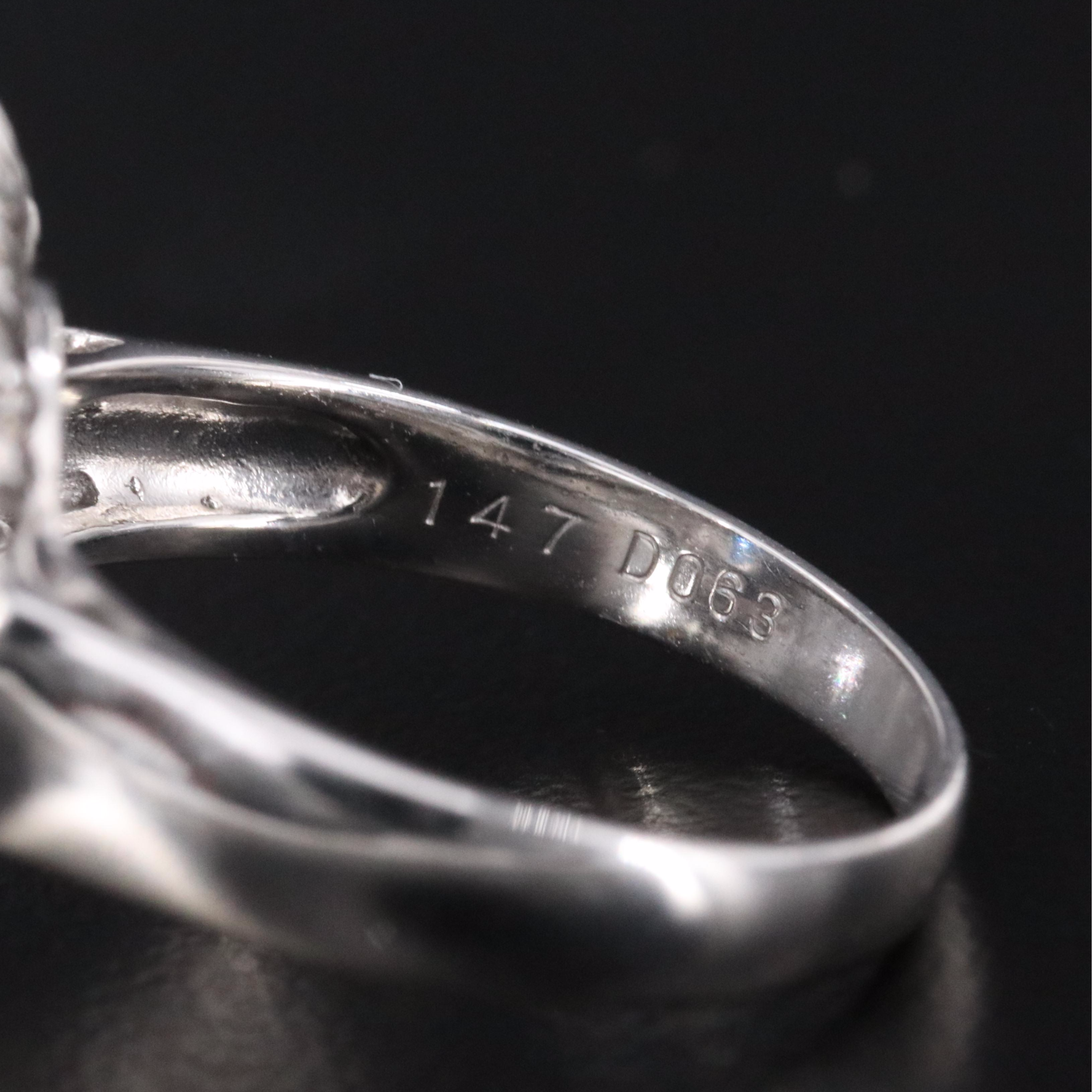 Platinum 1.47 CT Sapphire and Diamond Ballerina Ring