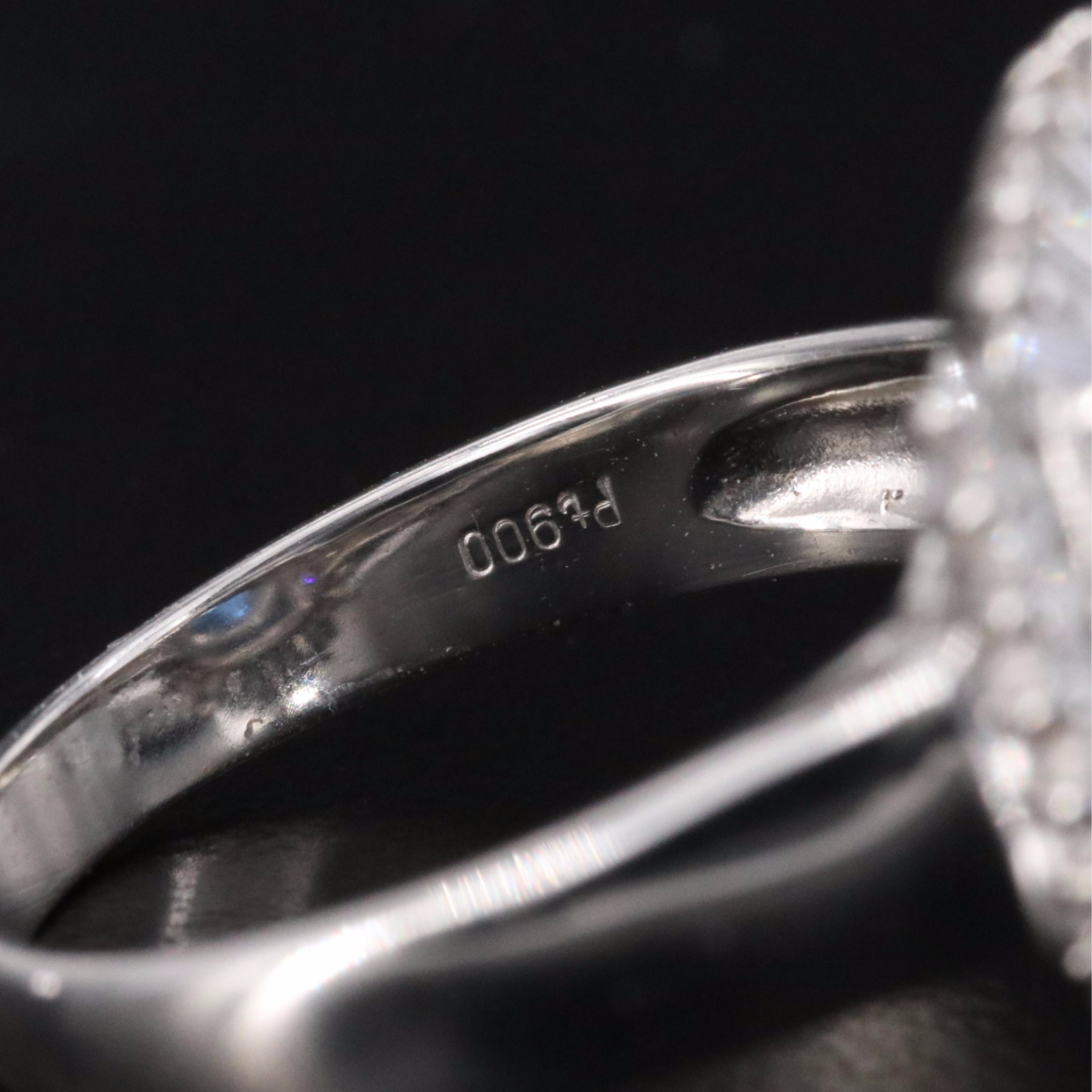 Platinum 1.47 CT Sapphire and Diamond Ballerina Ring