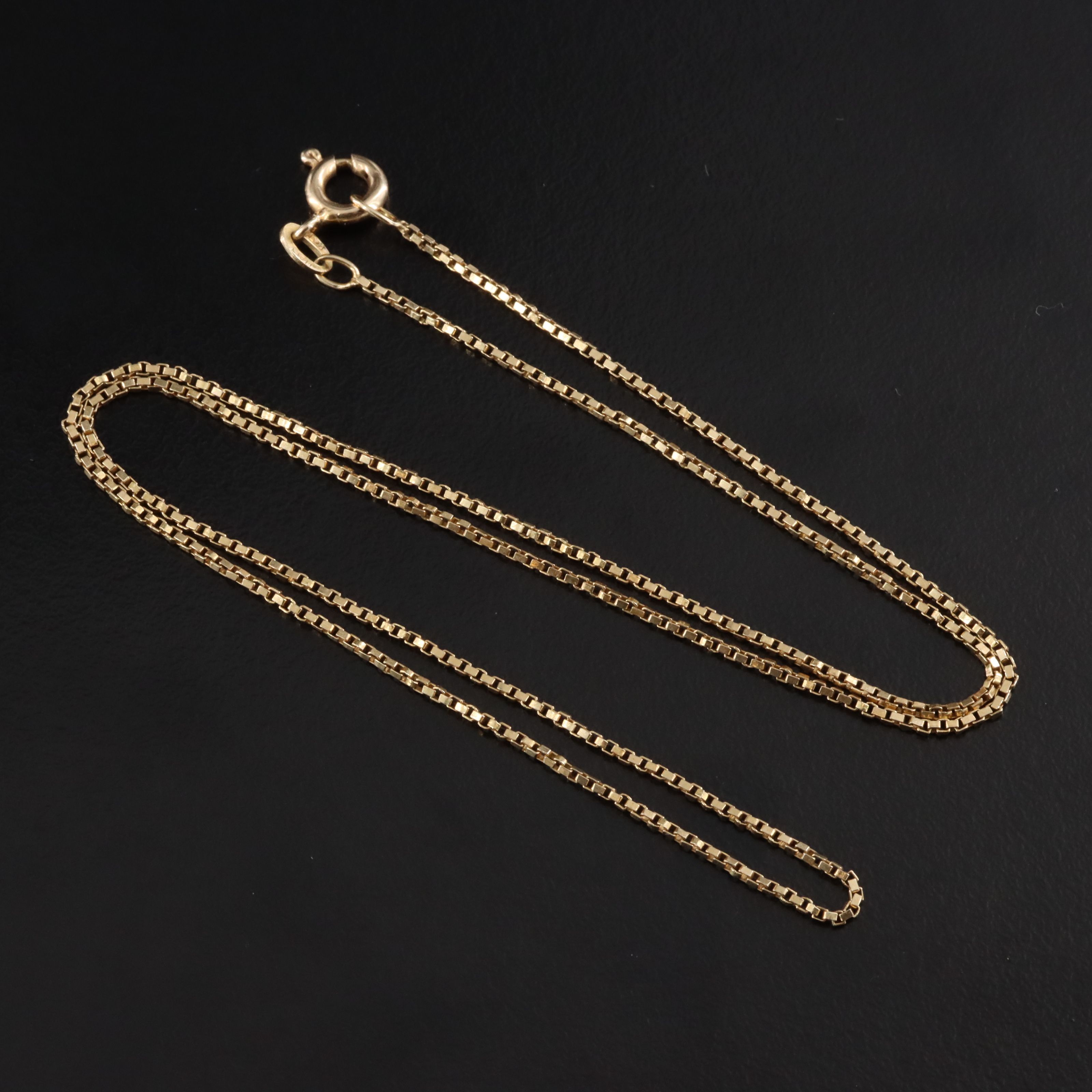 Italian 14K Box Chain Necklace