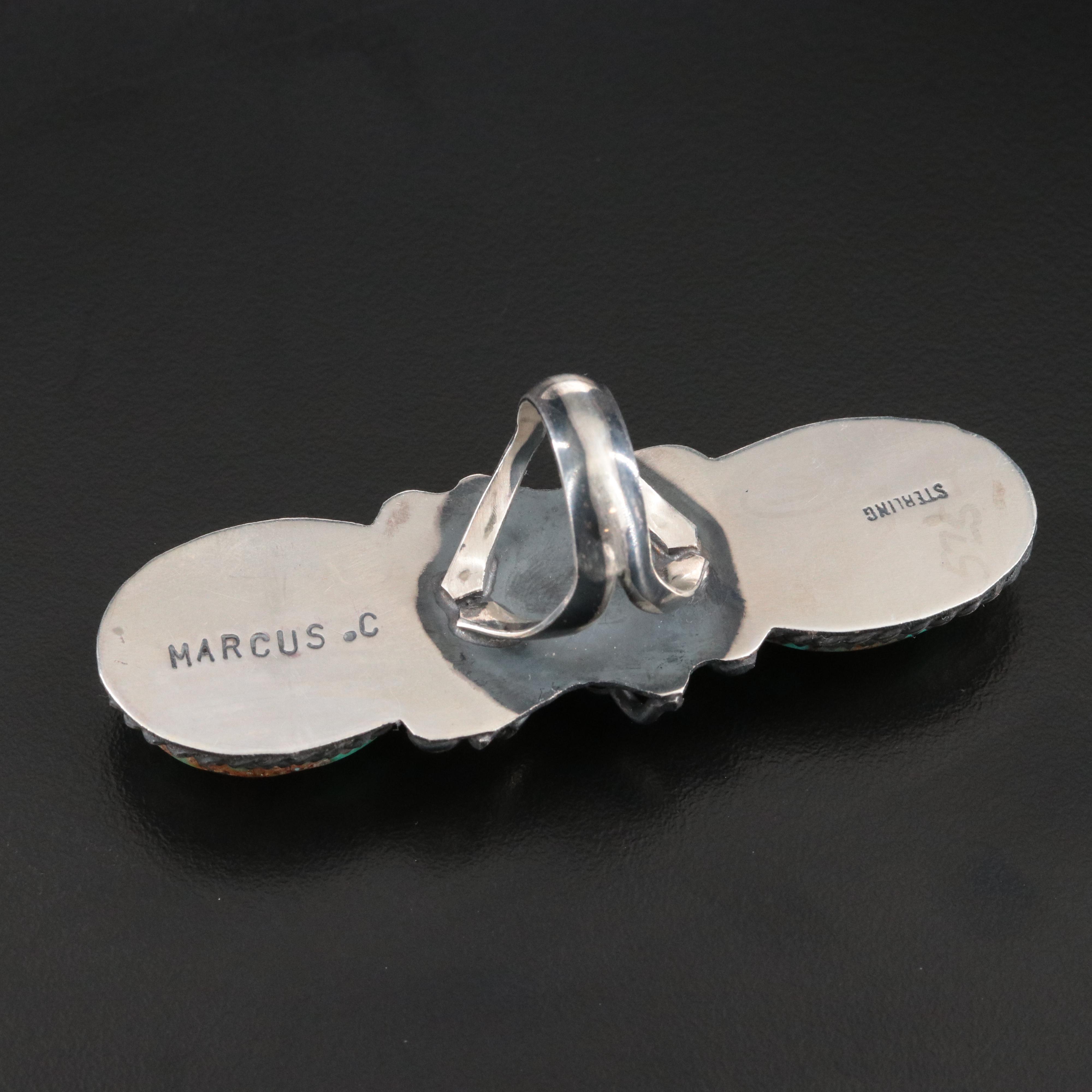 Marcus Chavez Navajo Diné Sterling Turquoise Insect Ring