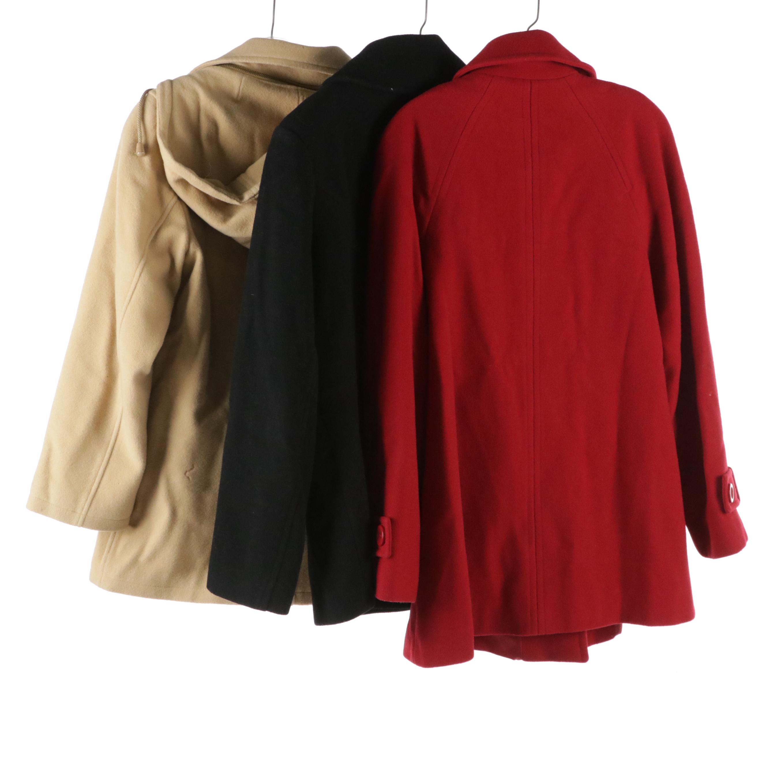 Sandro, London Fog, and Preston & York Double-Breasted & Zipper-Front Wool Coats