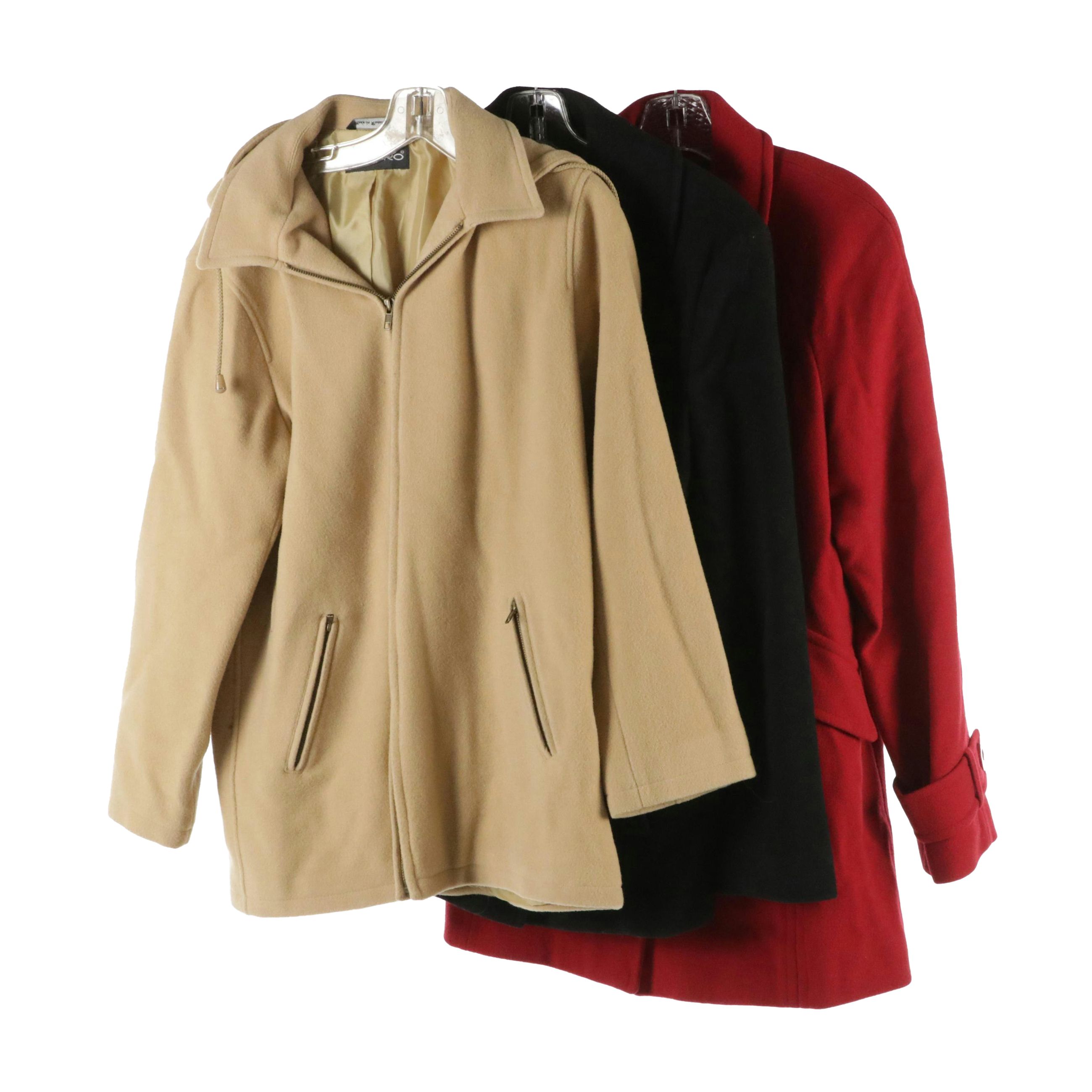 Sandro, London Fog, and Preston & York Double-Breasted & Zipper-Front Wool Coats