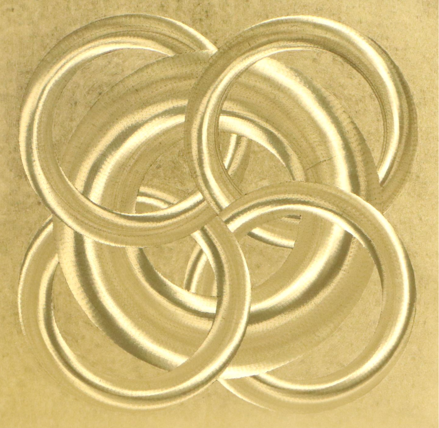 Op-Art Overlapping Circles Geometric Panel, Late 20th Century