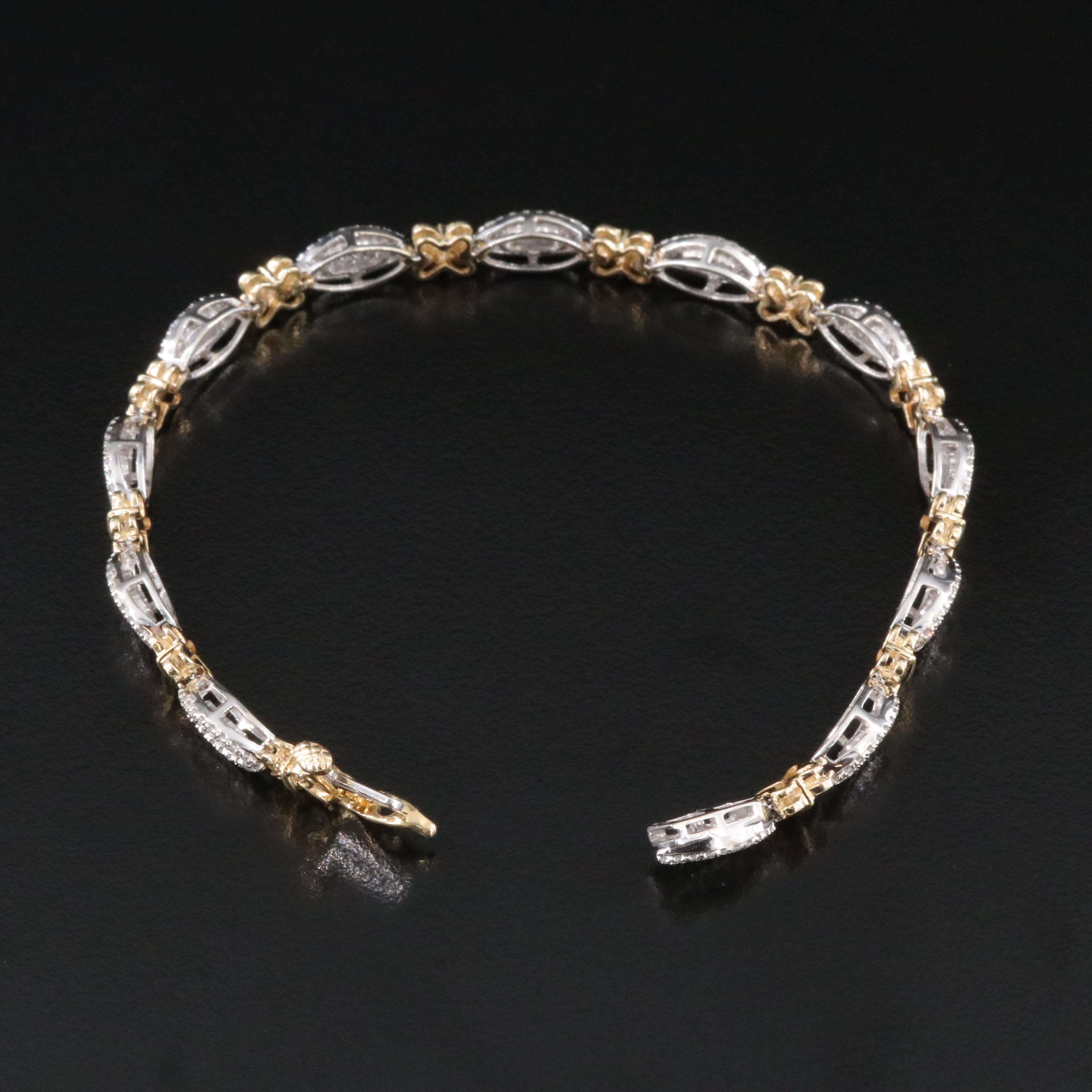 14K Two Tone 1.79 CTW Diamond Bracelet