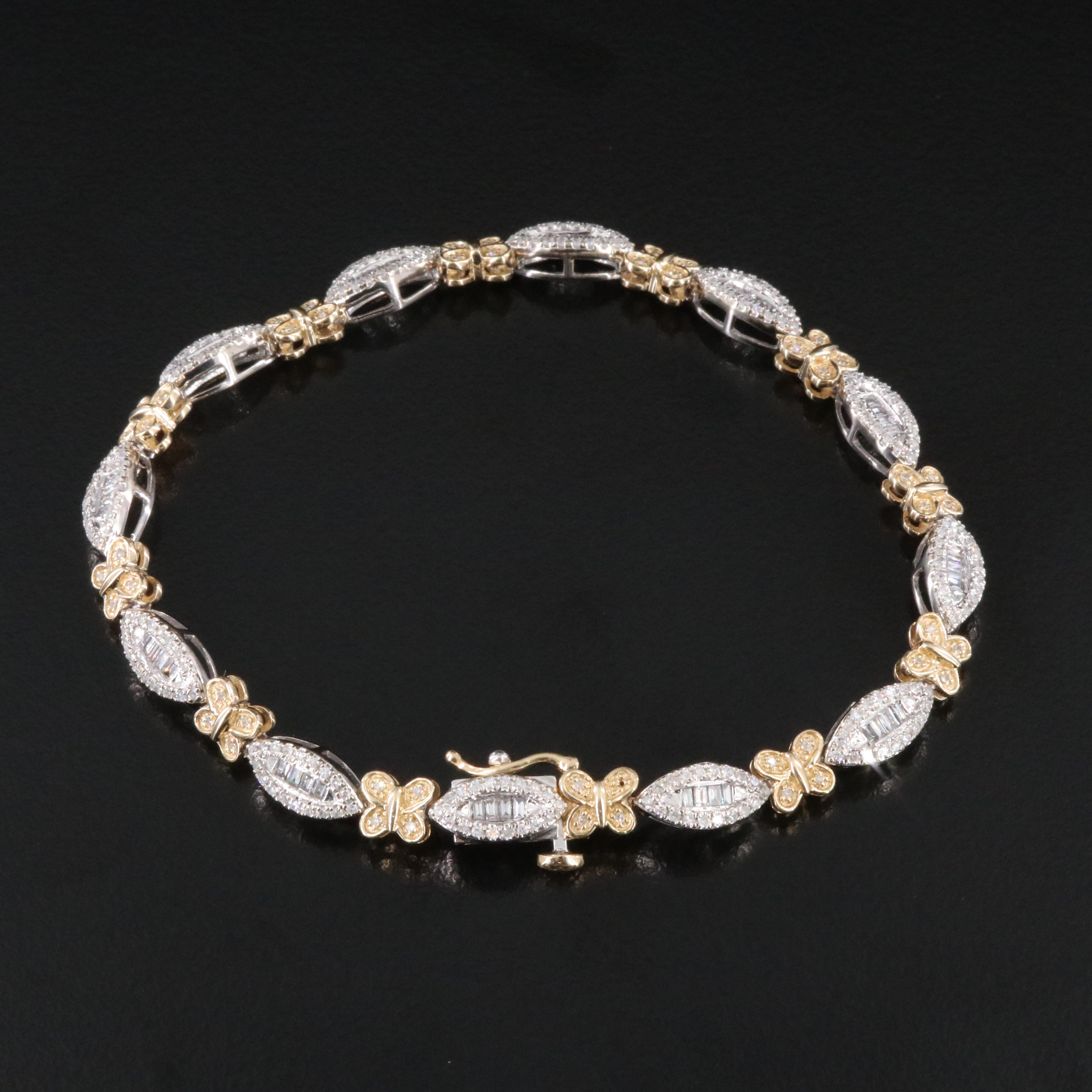14K Two Tone 1.79 CTW Diamond Bracelet