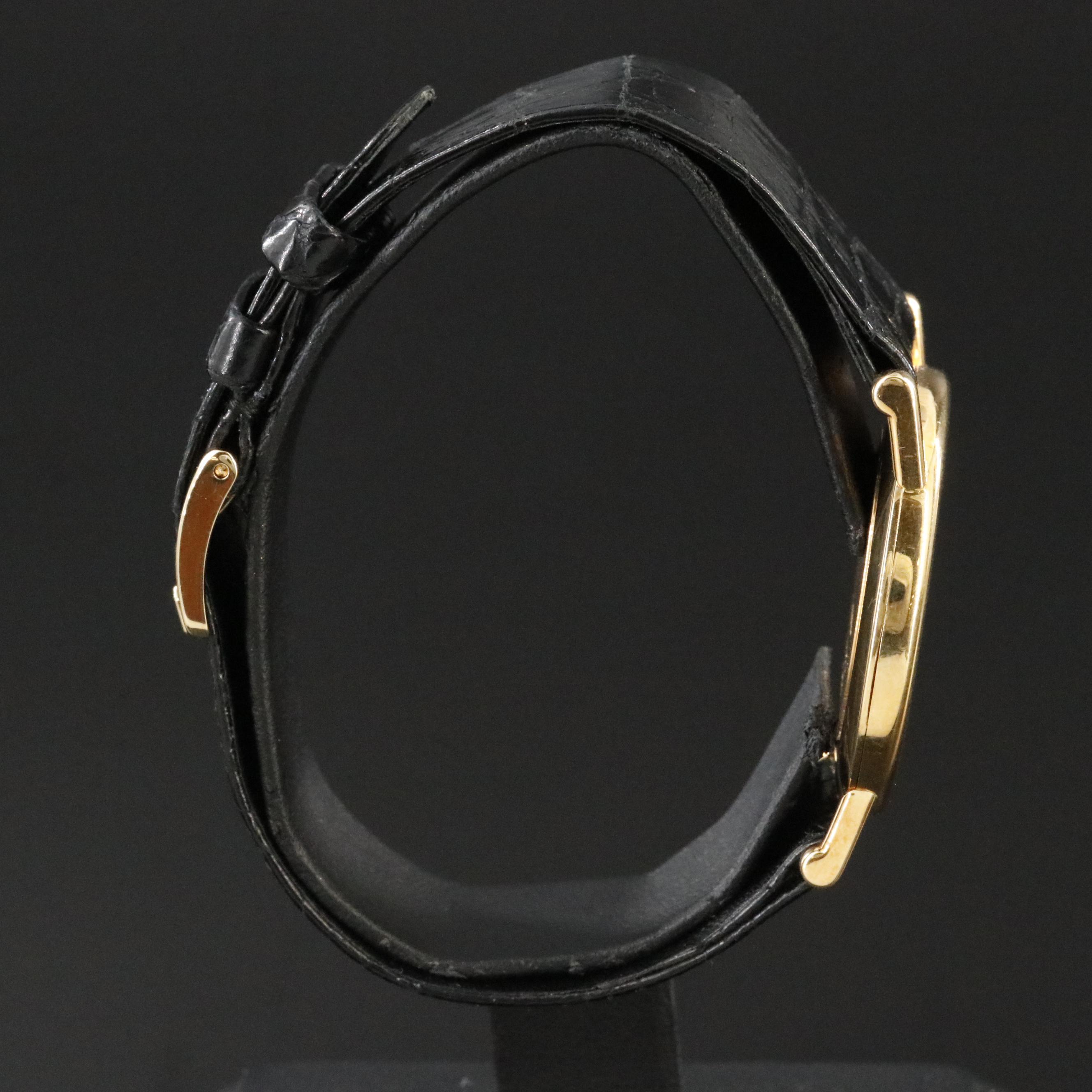 18K Chopard Gold Roman Numerals White Dial Manual Wind Watch