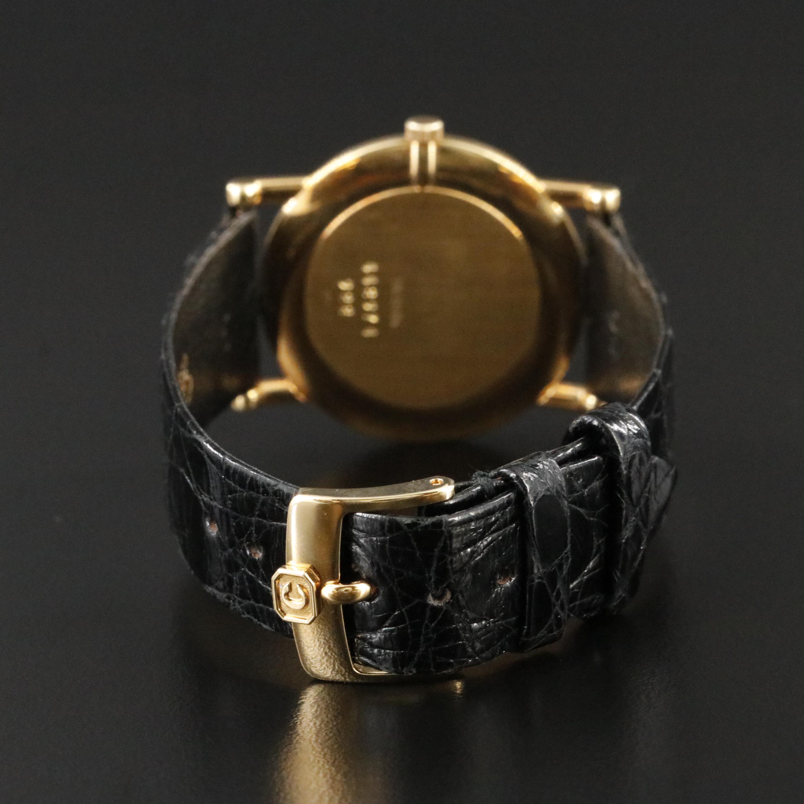 18K Chopard Gold Roman Numerals White Dial Manual Wind Watch