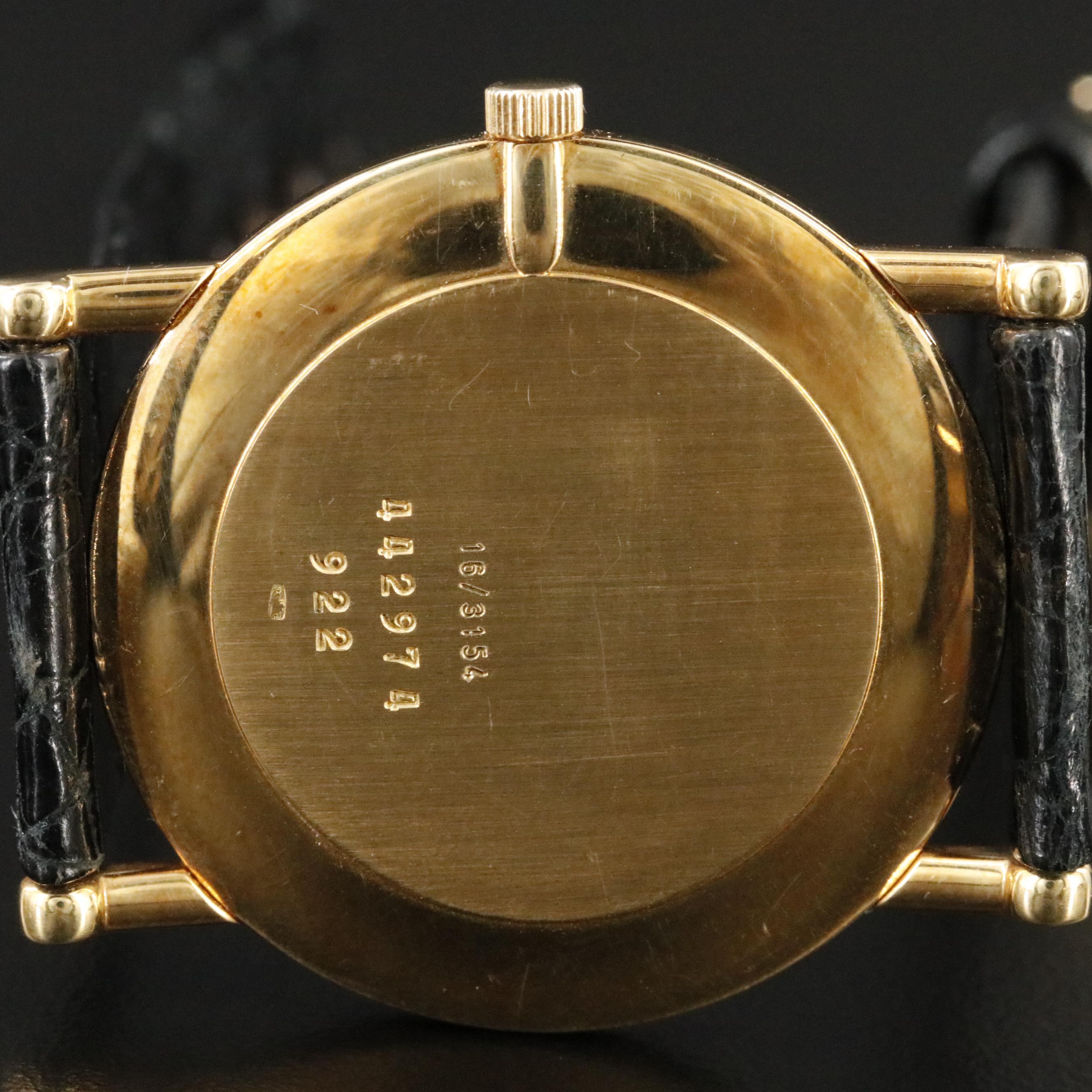 18K Chopard Gold Roman Numerals White Dial Manual Wind Watch