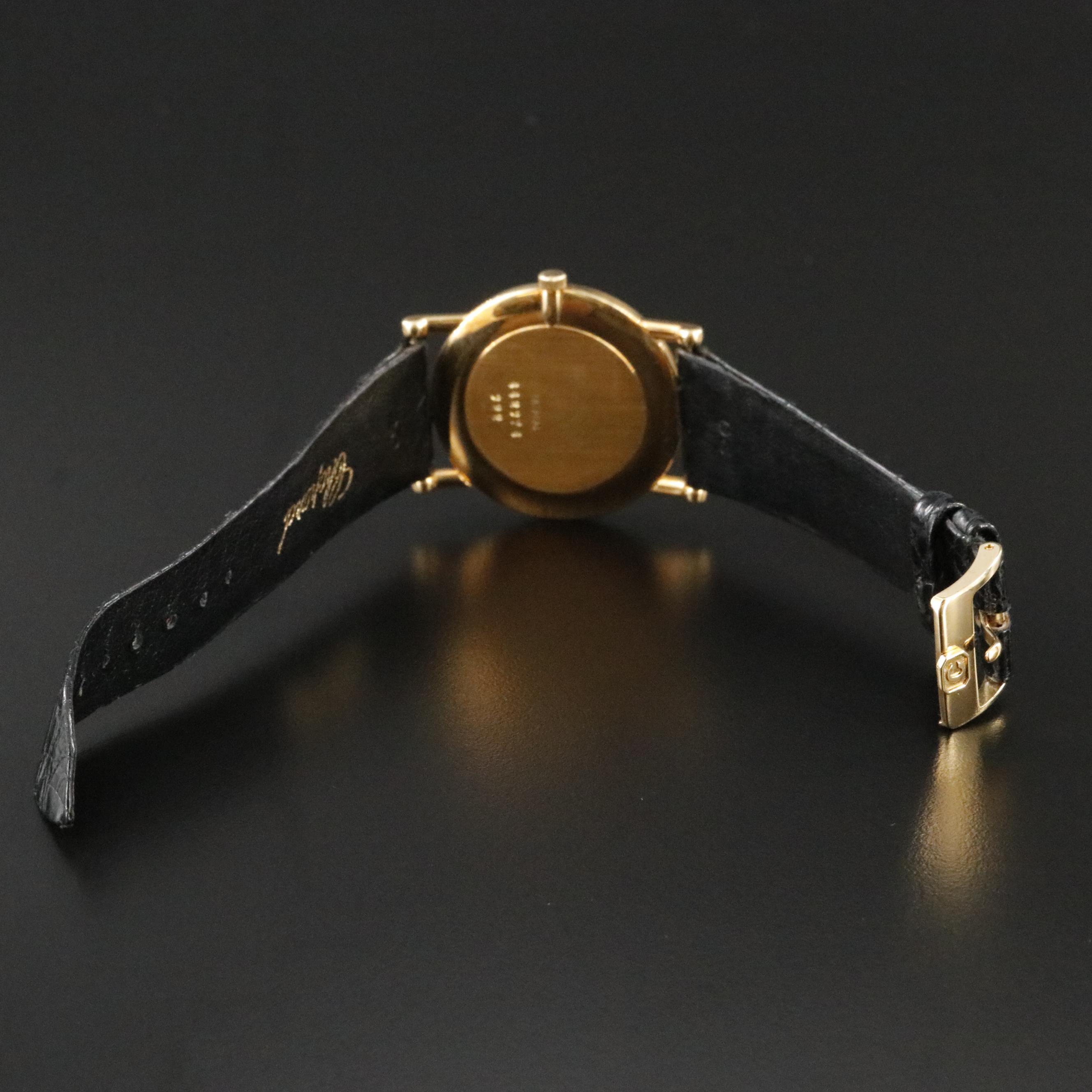 18K Chopard Gold Roman Numerals White Dial Manual Wind Watch