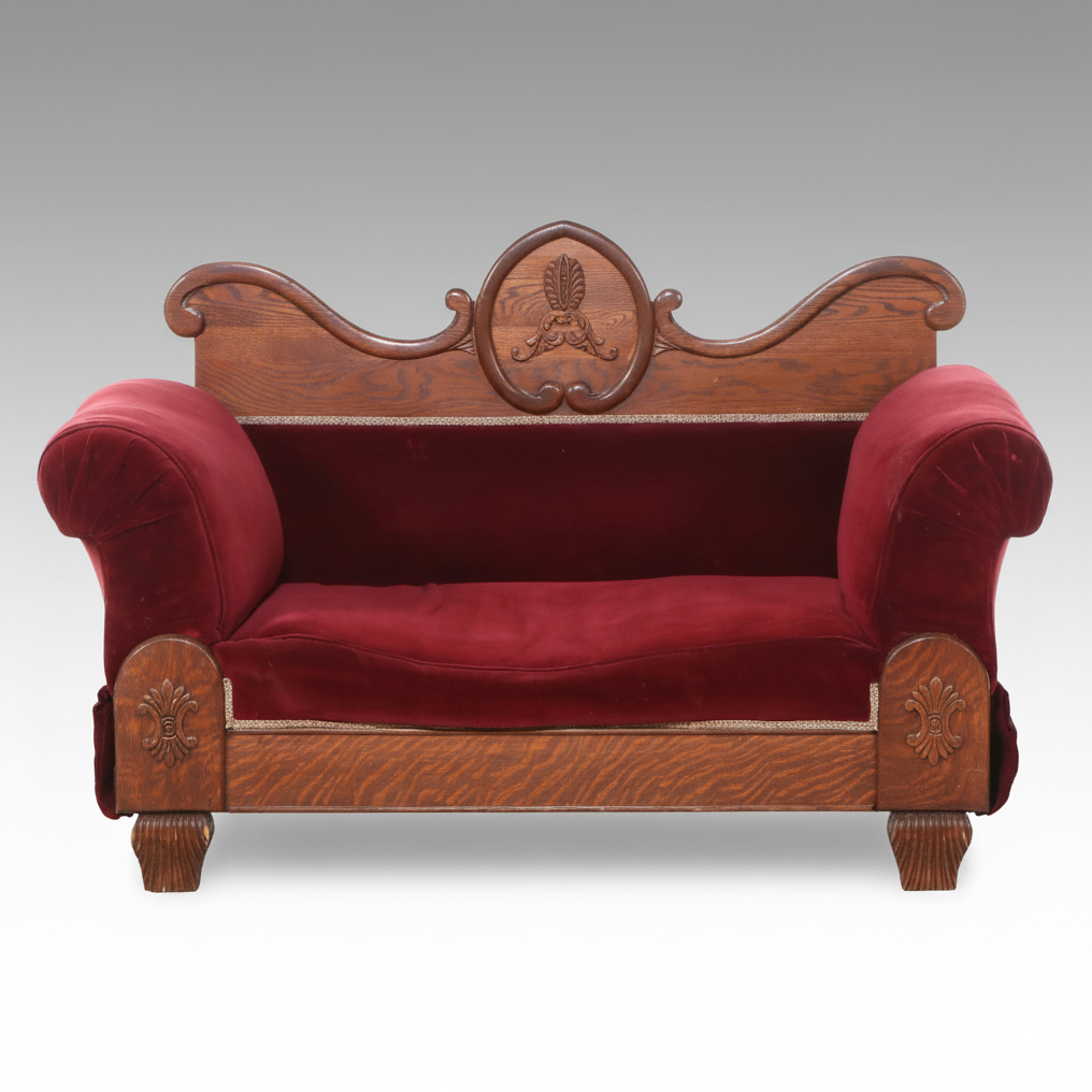 Victorian Oak Chaise