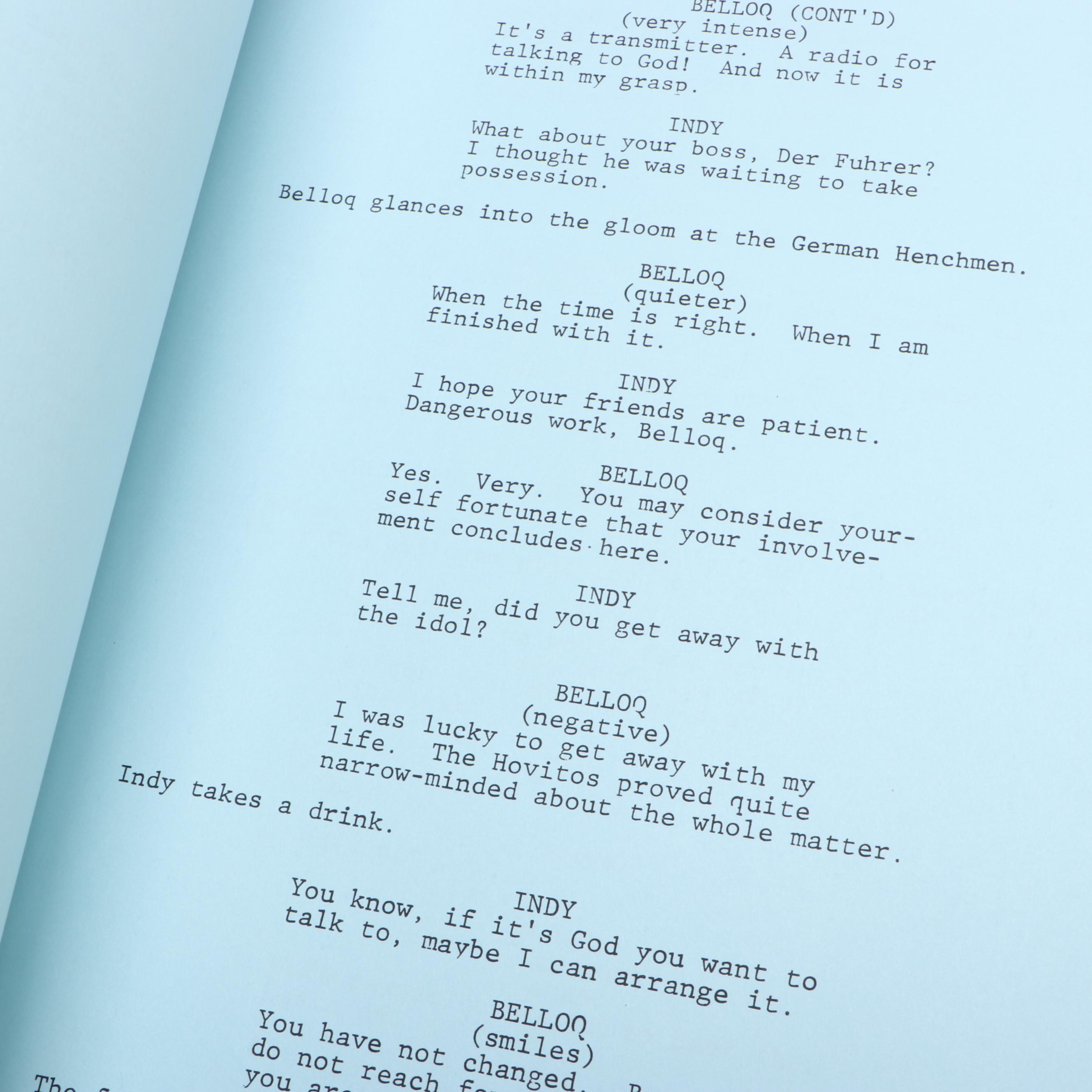 Lawrence Kasdan "Raiders of the Lost Ark" & Michael Weller "Ragtime" Screenplays