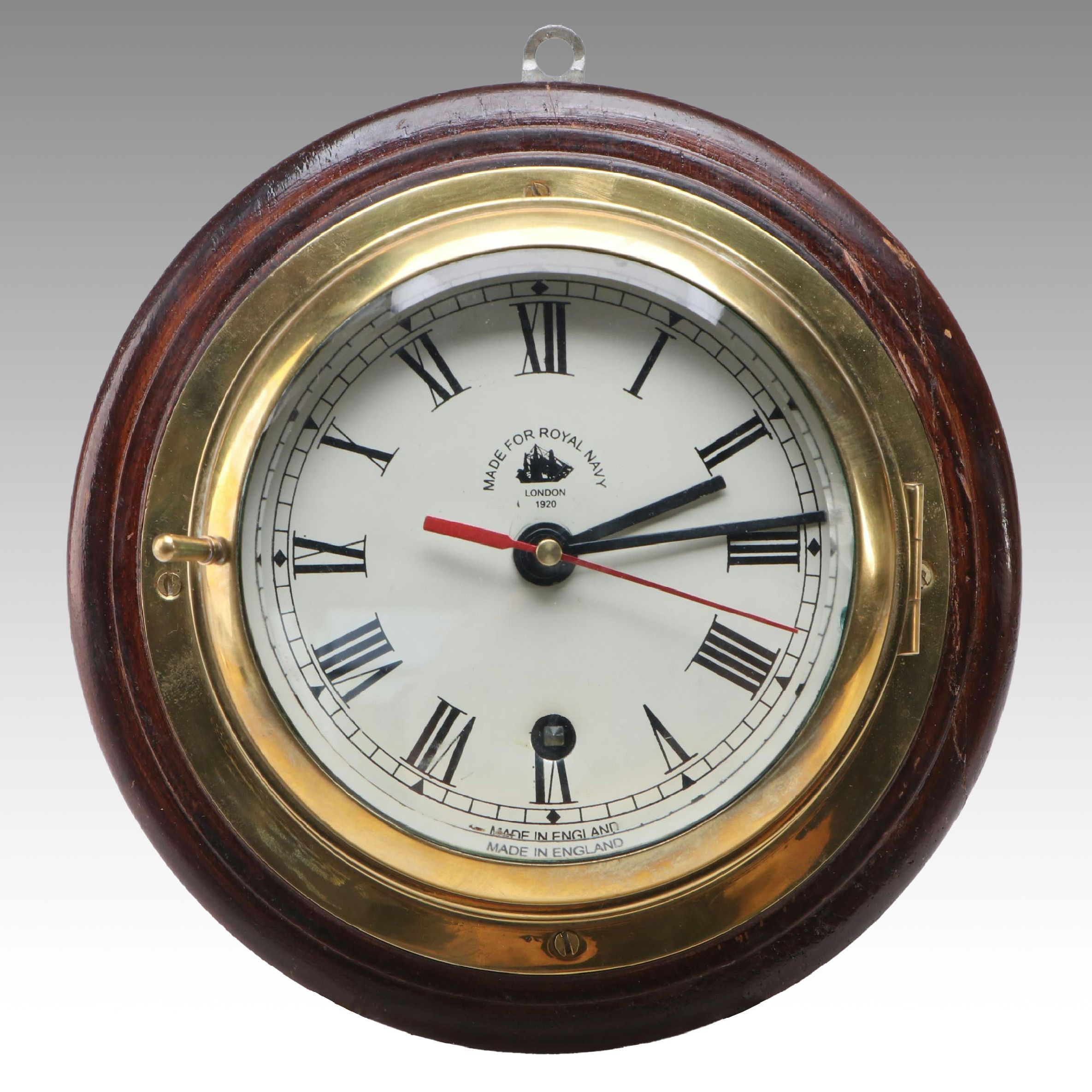 Royal Navy Brass Wall Clock