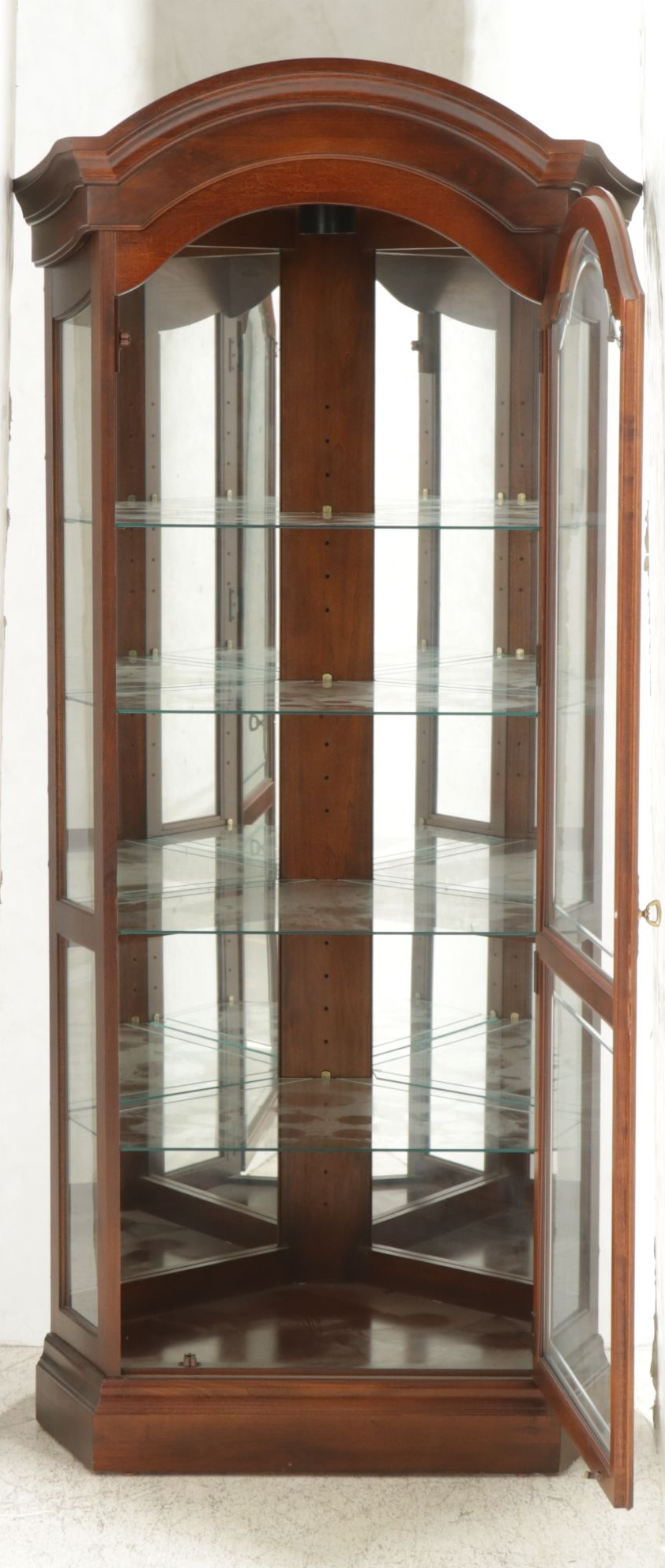 Pulaski Furniture Arch-Top Corner Display Cabinet